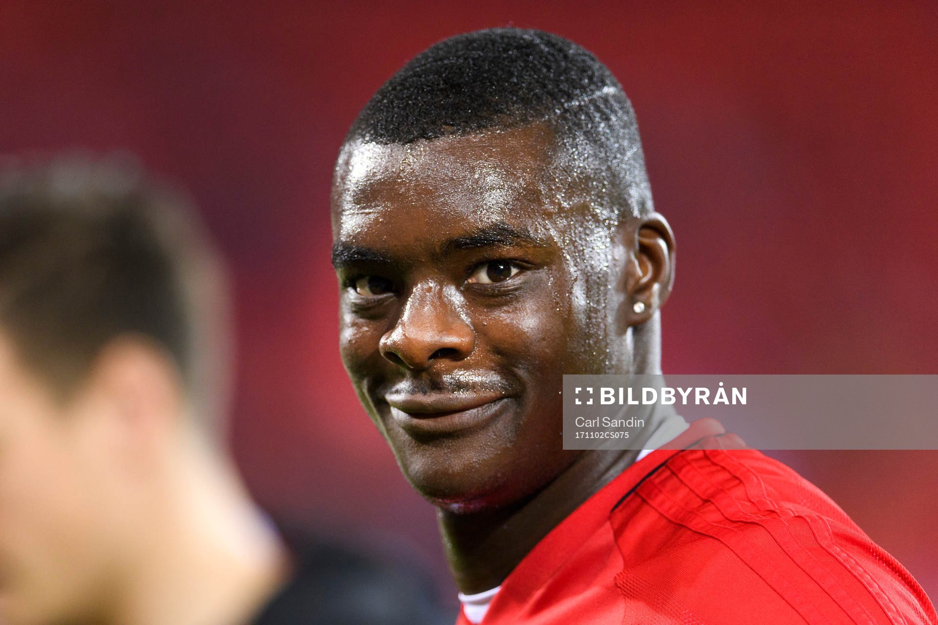 Östersunds Ken Sema innan fotbollsmatchen i Europa League