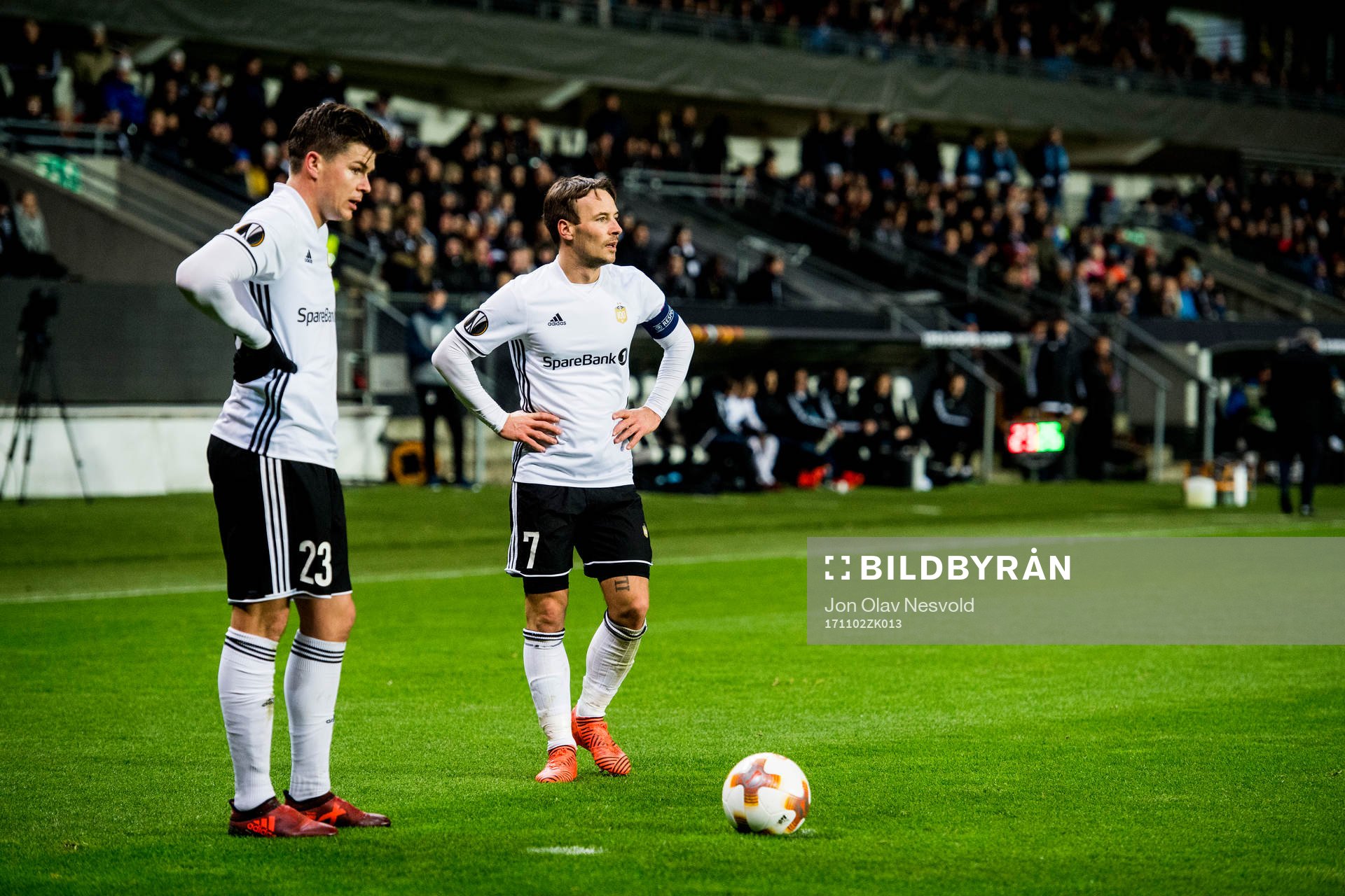 Pål André Helland and Mike Jensen of Rosenborg