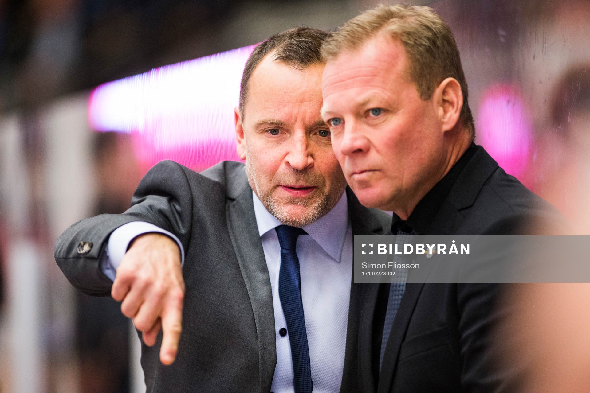 Luleås tränare Thomas Berglund och assisterande tränare
