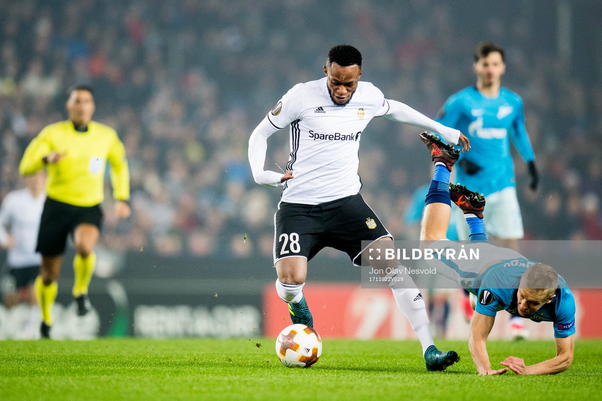 Samuel Adegbenro of Rosenborg and Igor Smolnikov of Zenit