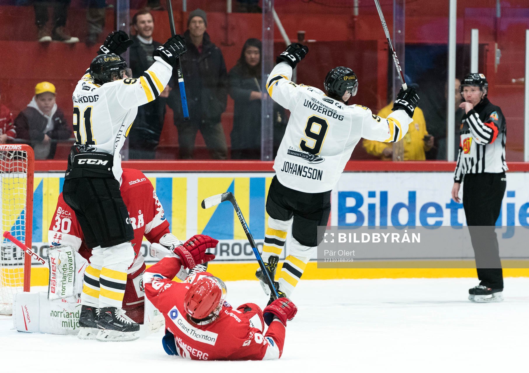 Panterns Kim Johansson jublar