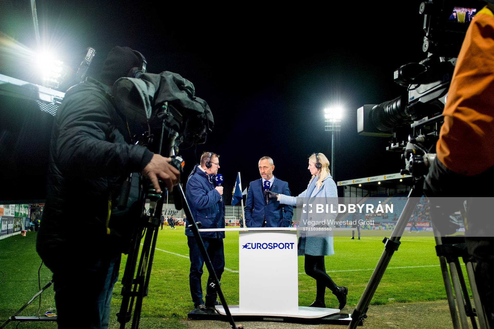 Kjetil Rekdal, TV pundit of Eurosport, Lars Bohinen, head