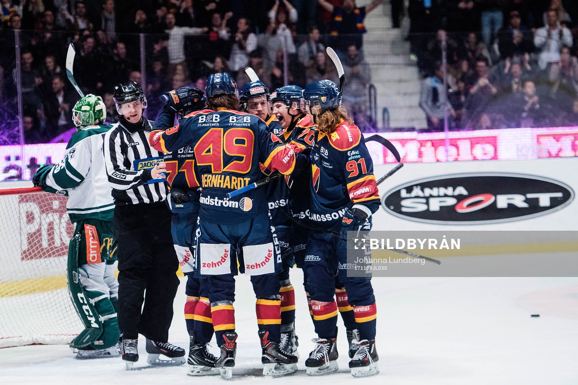 Djurgårdens Jonathan Davidsson gör 2-0 och jublar med