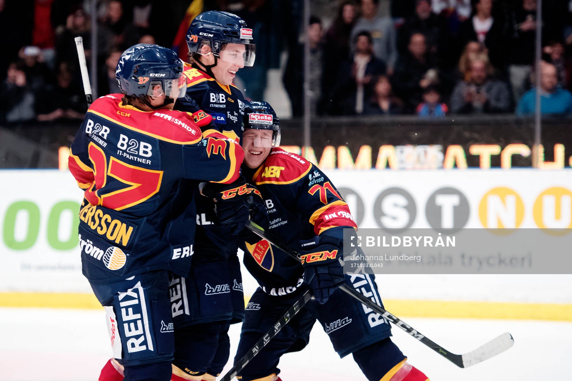 Djurgårdens Jesper Pettersson, Marcus Davidsson och