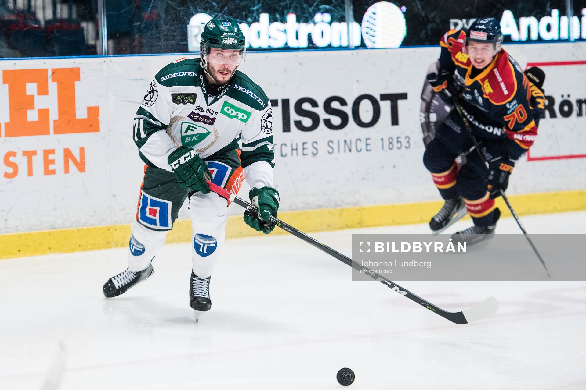 Färjestads Jesse Virtanen och Djurgårdens Marcus Davidsson