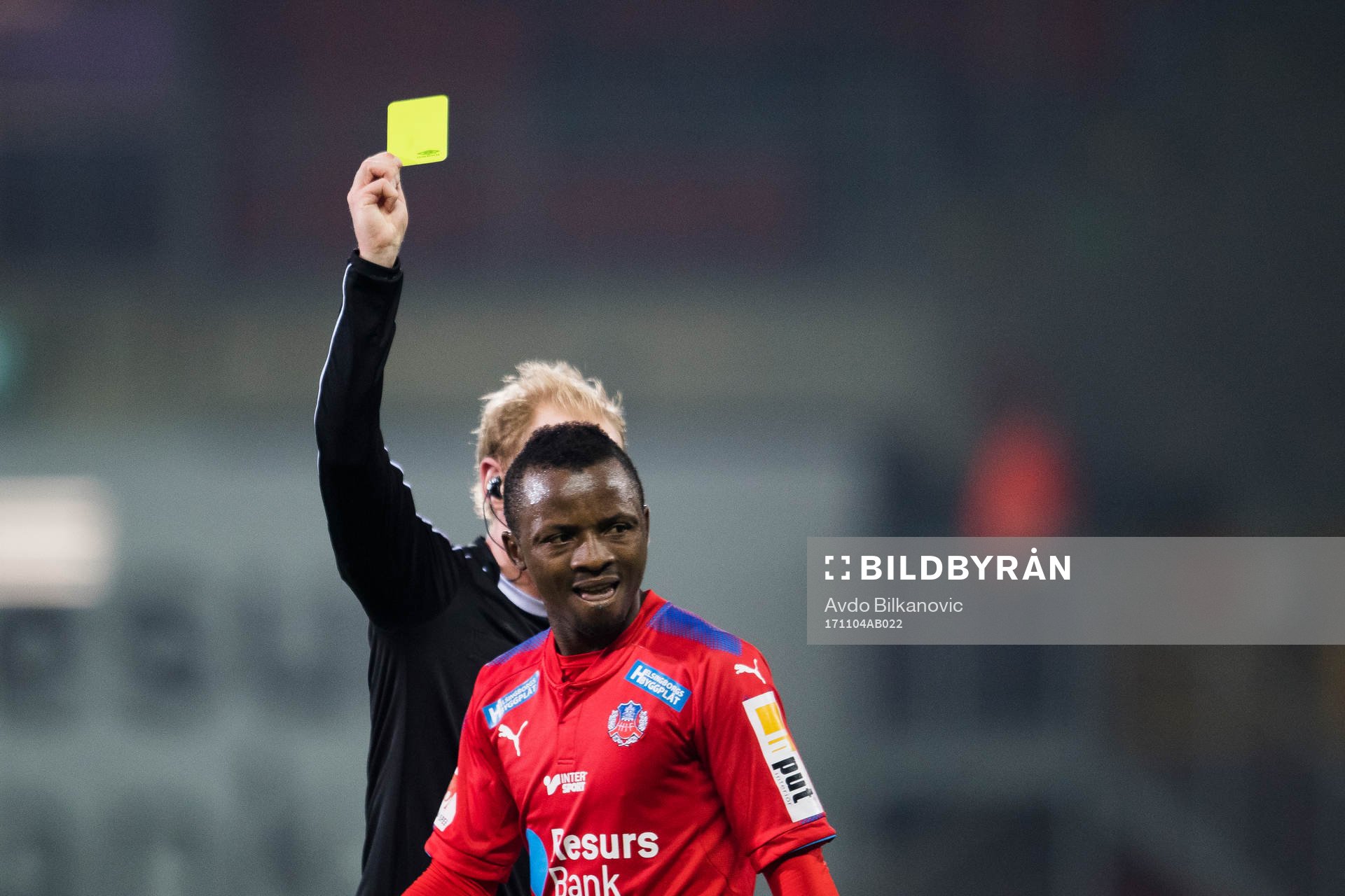 Helsingborgs Monday Samuel  vara as av domare Per Melin