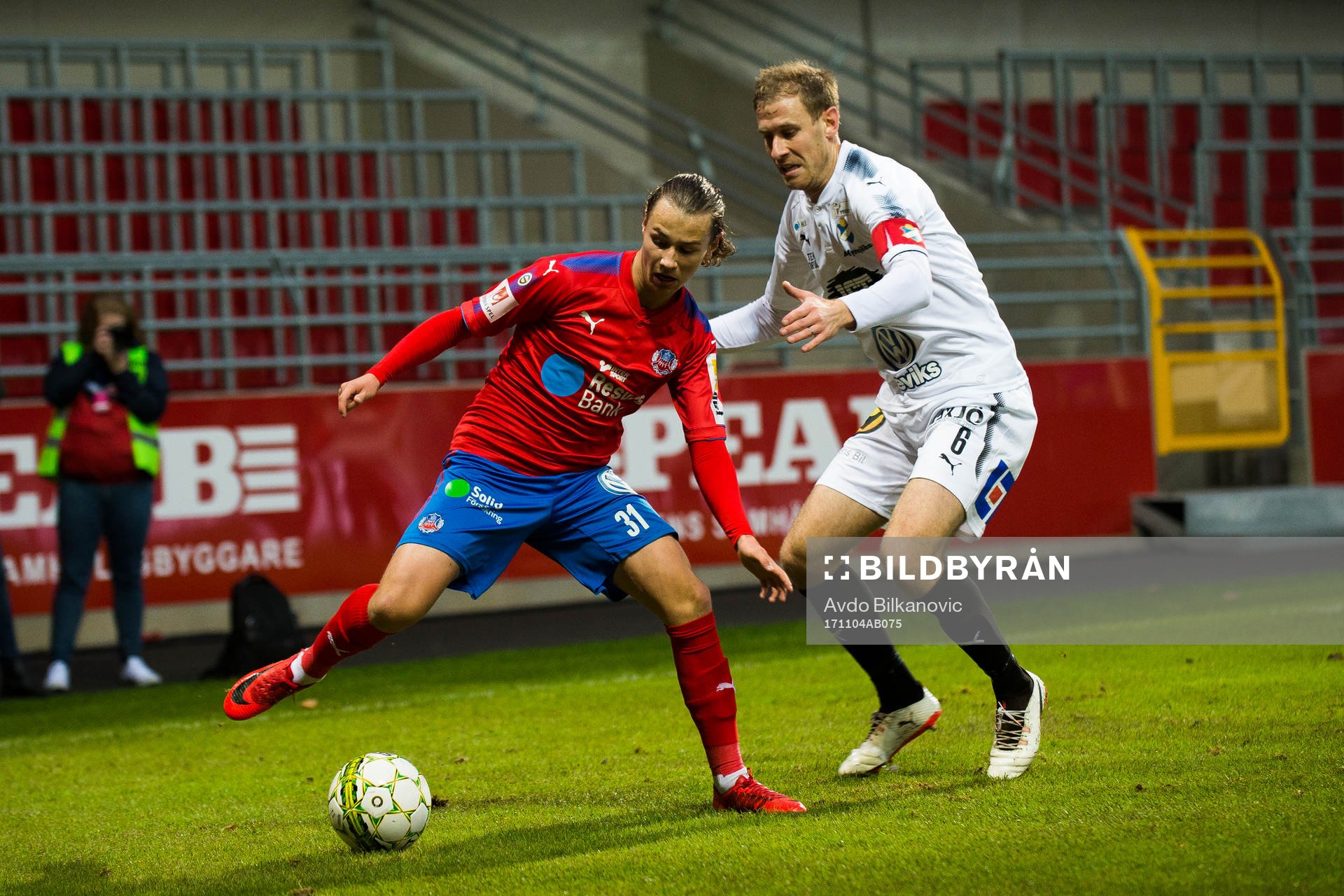 Helsingborgs Alex Timossi och Östers Mario Vasilj