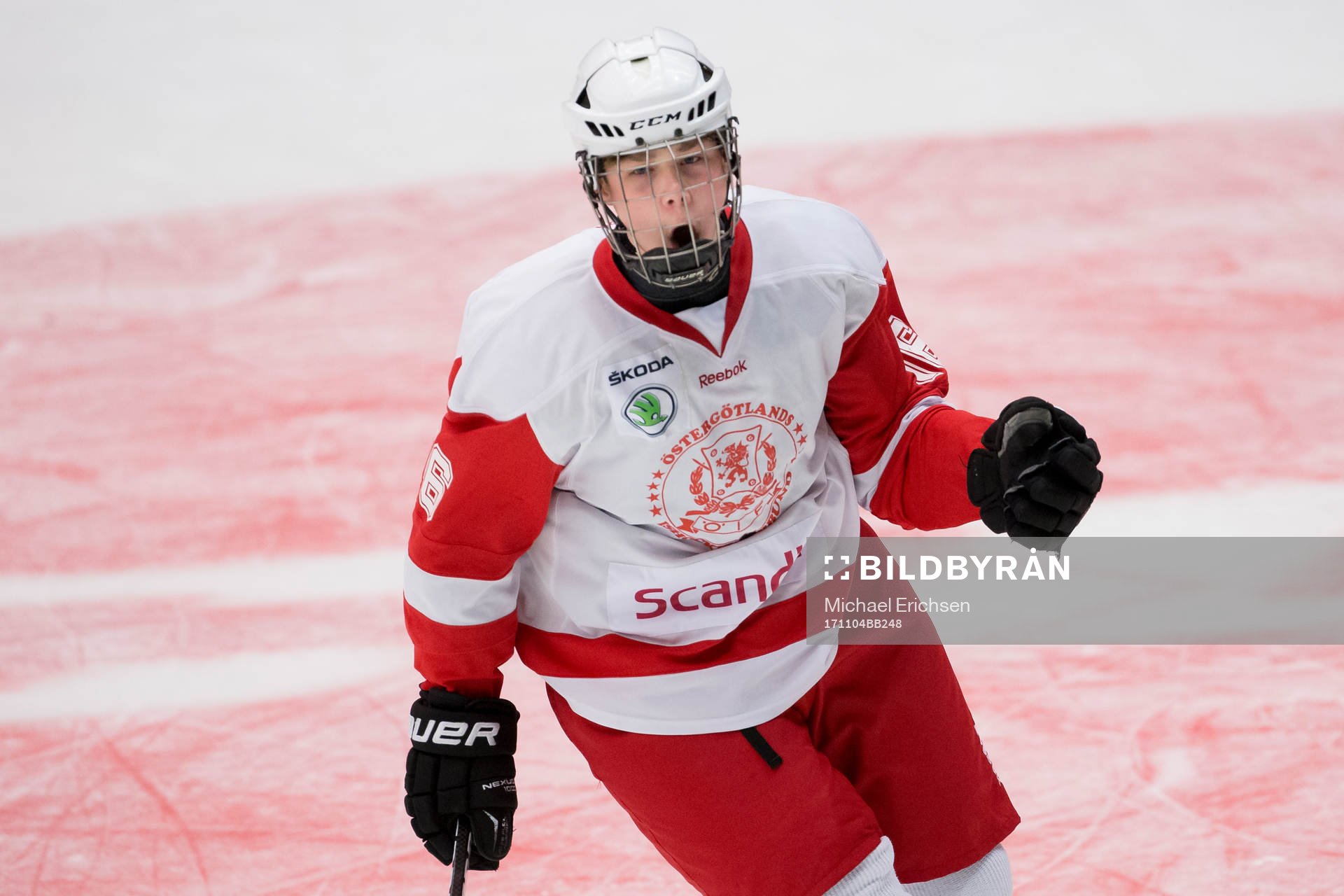 Östergötlands Filip Wiberg jublar