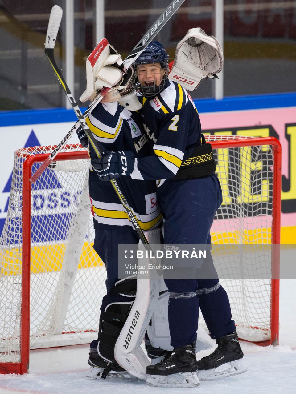 Ångermanlands målvakt Viktor Karlström och William