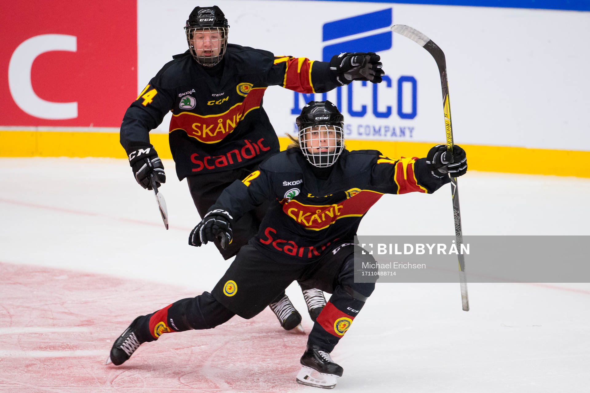 Skånes Kevin Engvall jublar