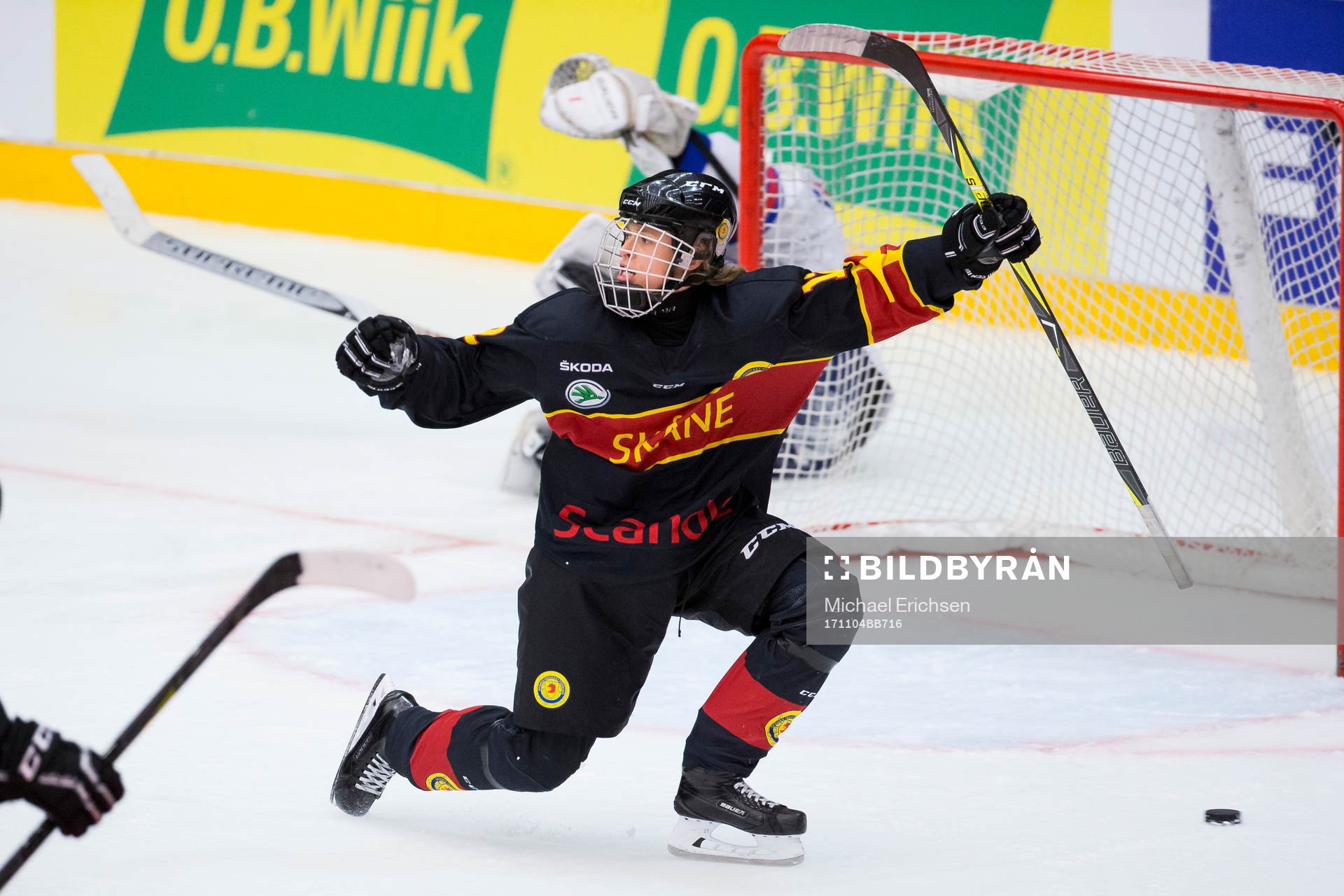 Skånes Kevin Engvall jublar