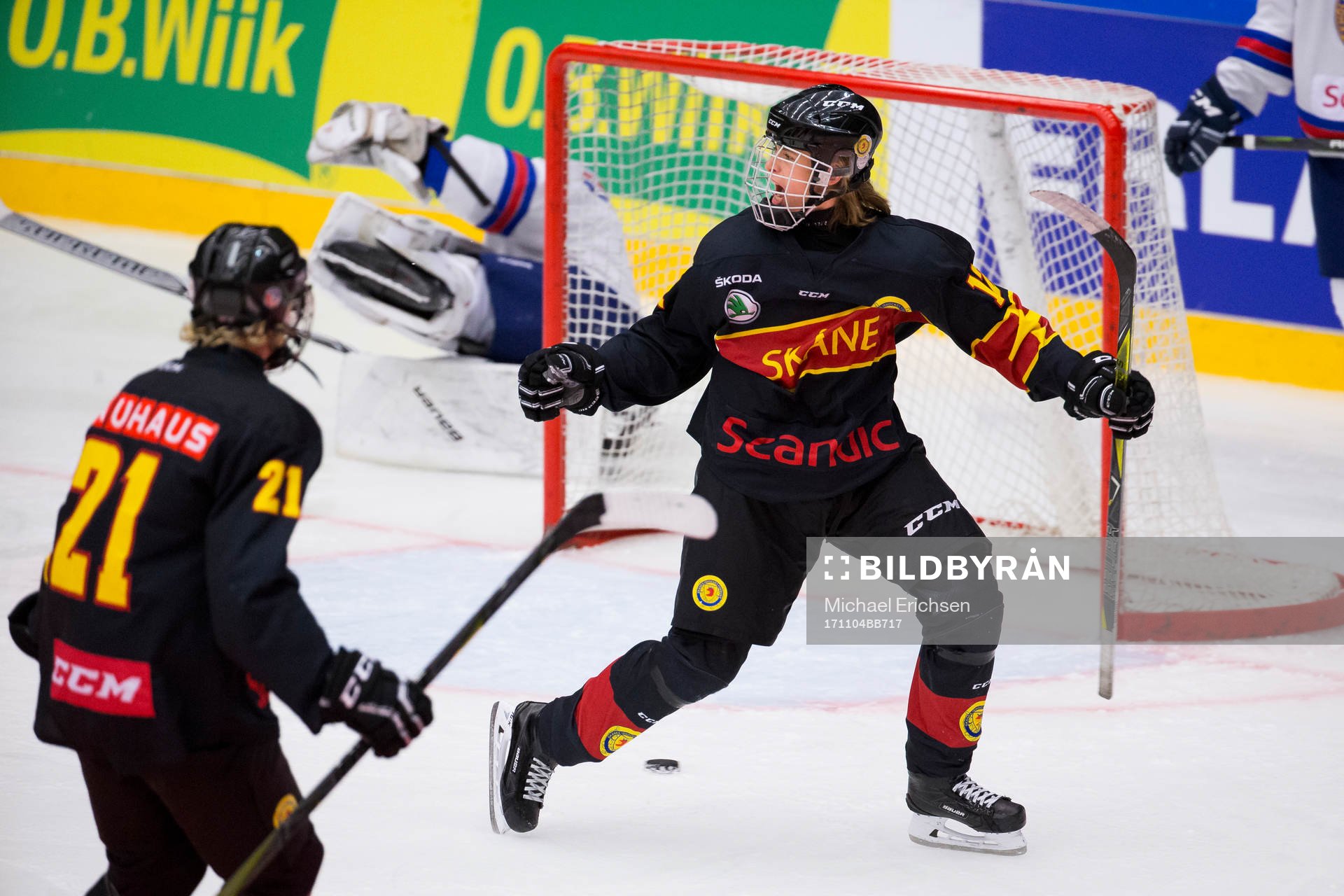 Skånes Kevin Engvall jublar