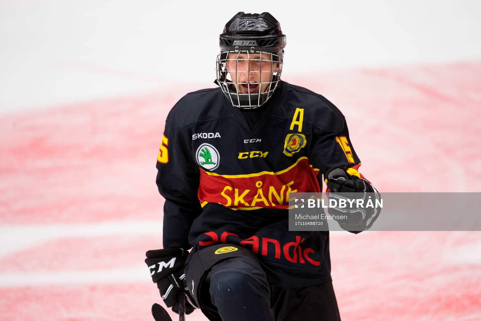 Skånes Oskar Magnusson jublar