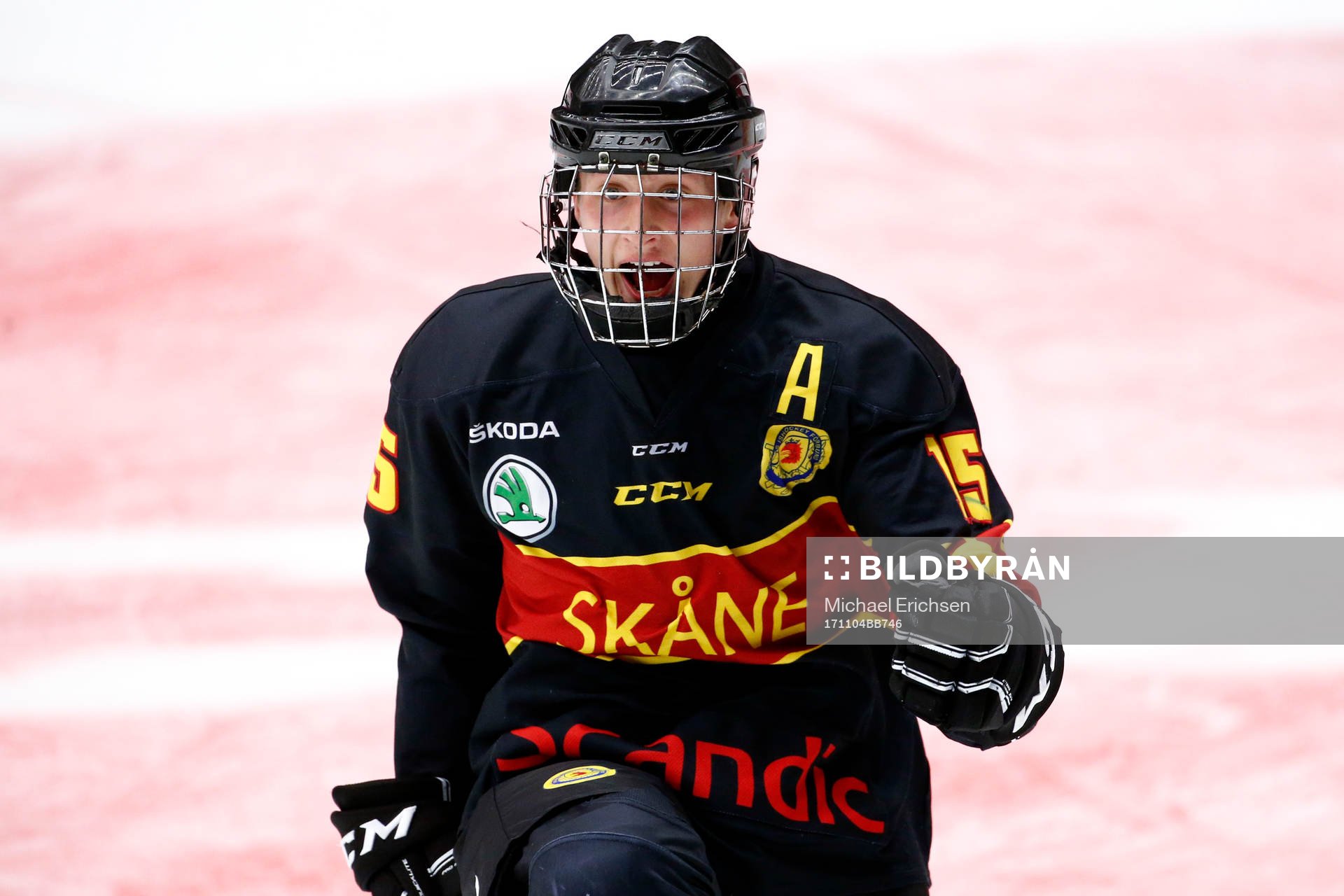 Skånes Oskar Magnusson jublar