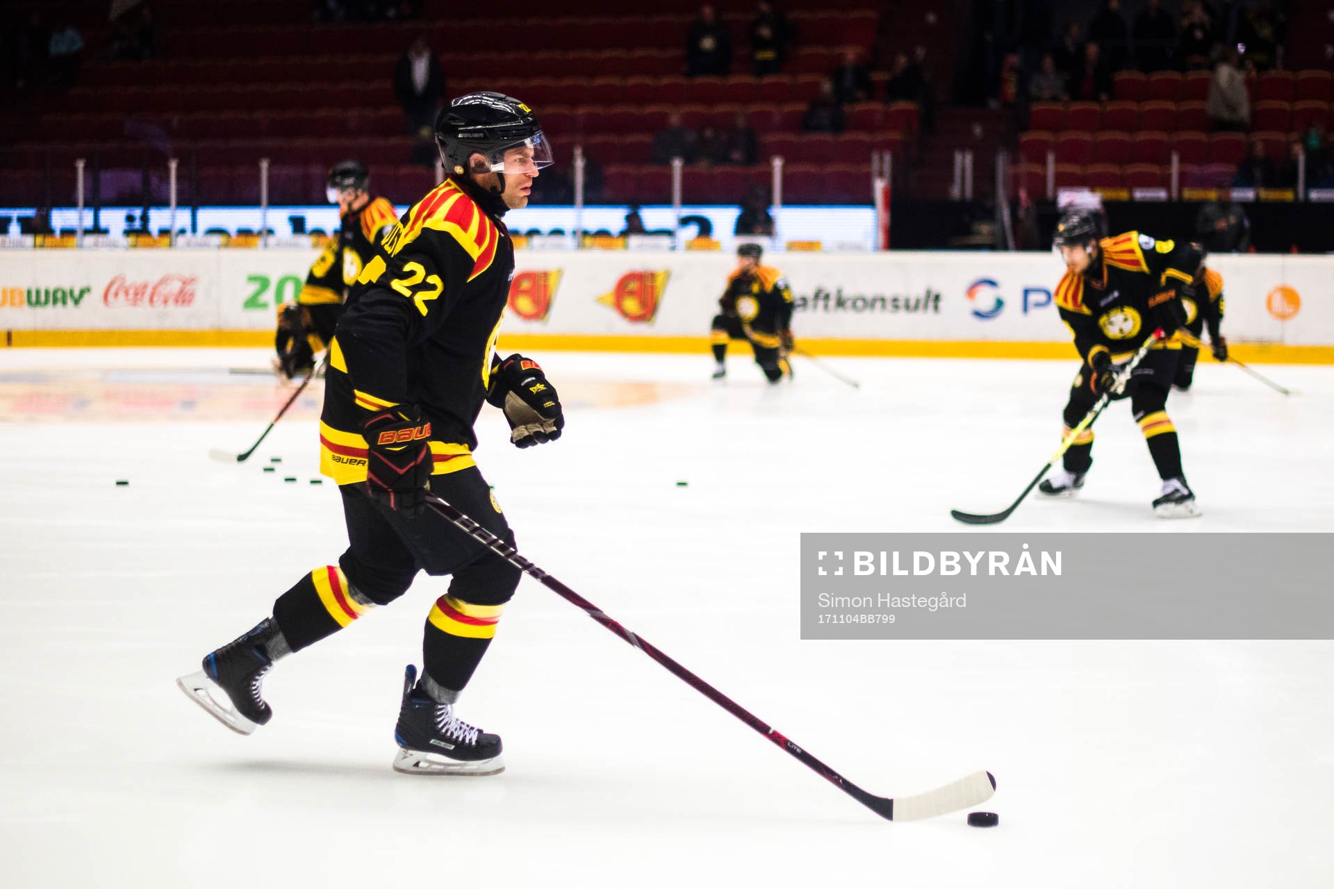 Brynäs Jörgen Sundqvist före ishockeymatchen i SHL