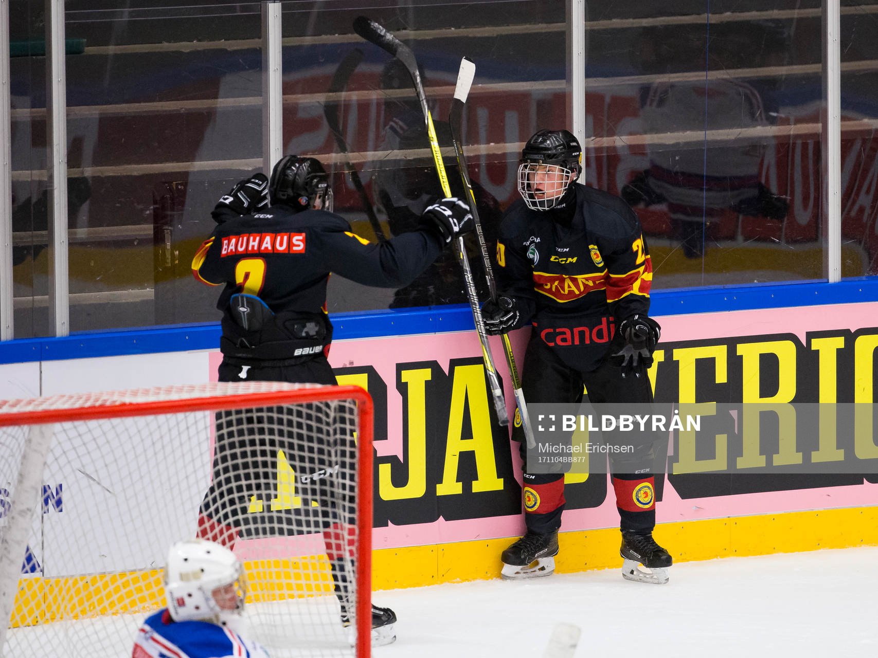 Skånes Victor Stjernborg jublar ihop med Oskar Hassel