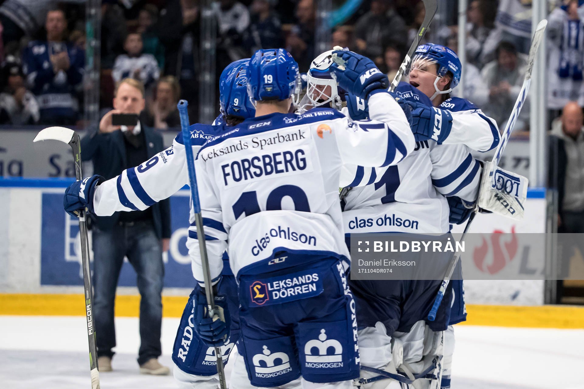 Leksands spelarna jublar