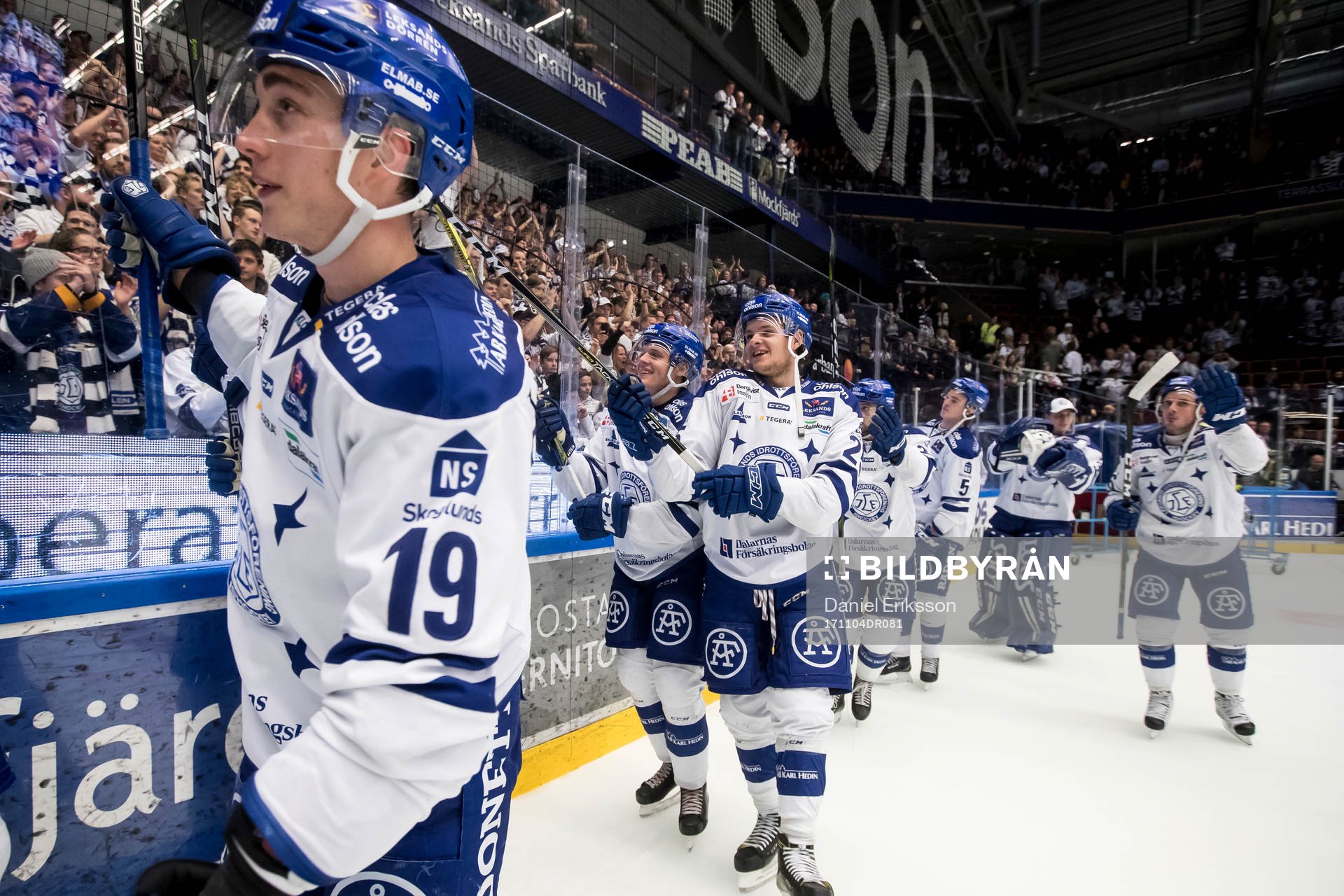 Leksands spelarna jublar