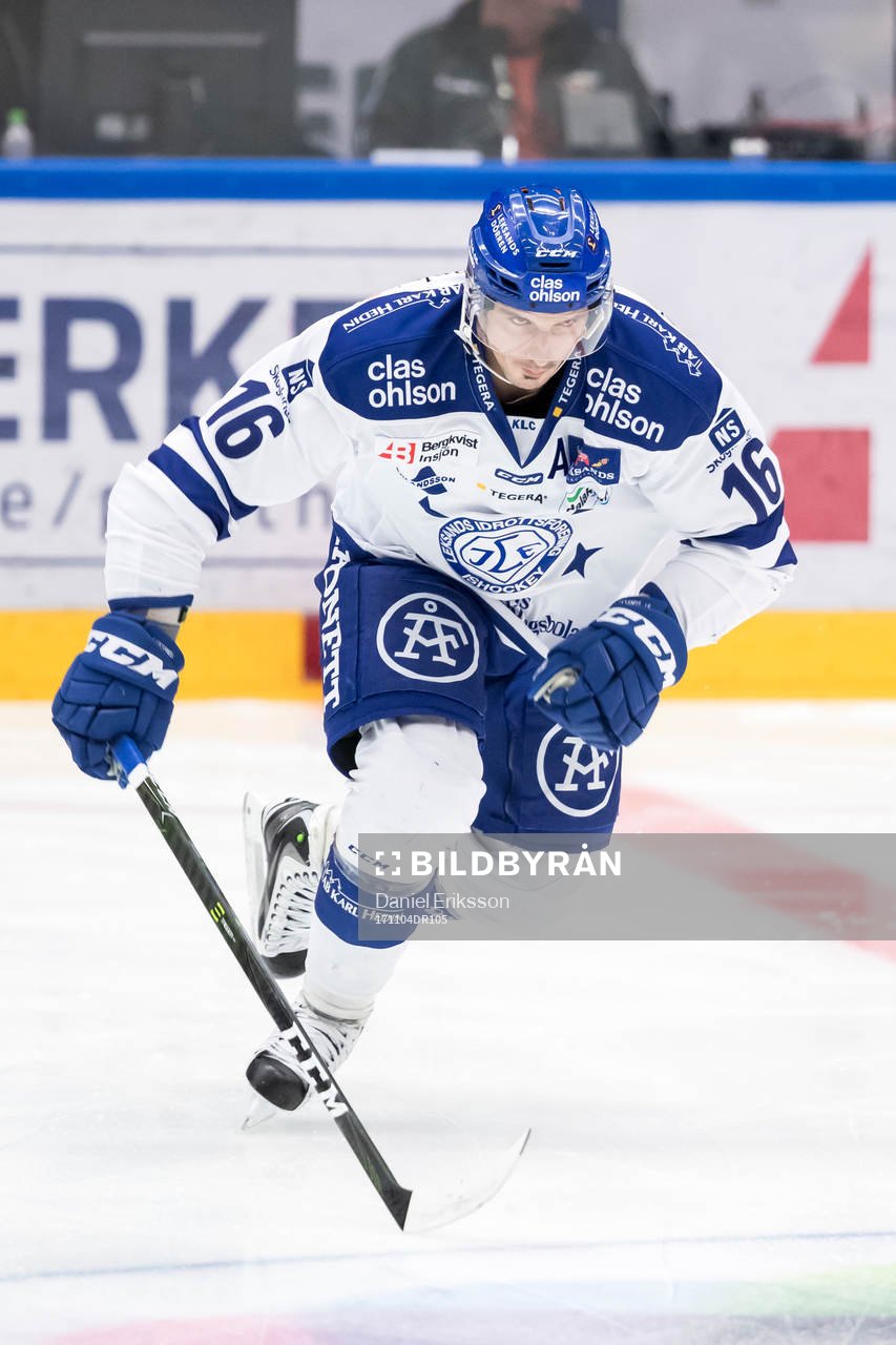 Leksands Fredrik Lindgren  i ishockeymatchen i