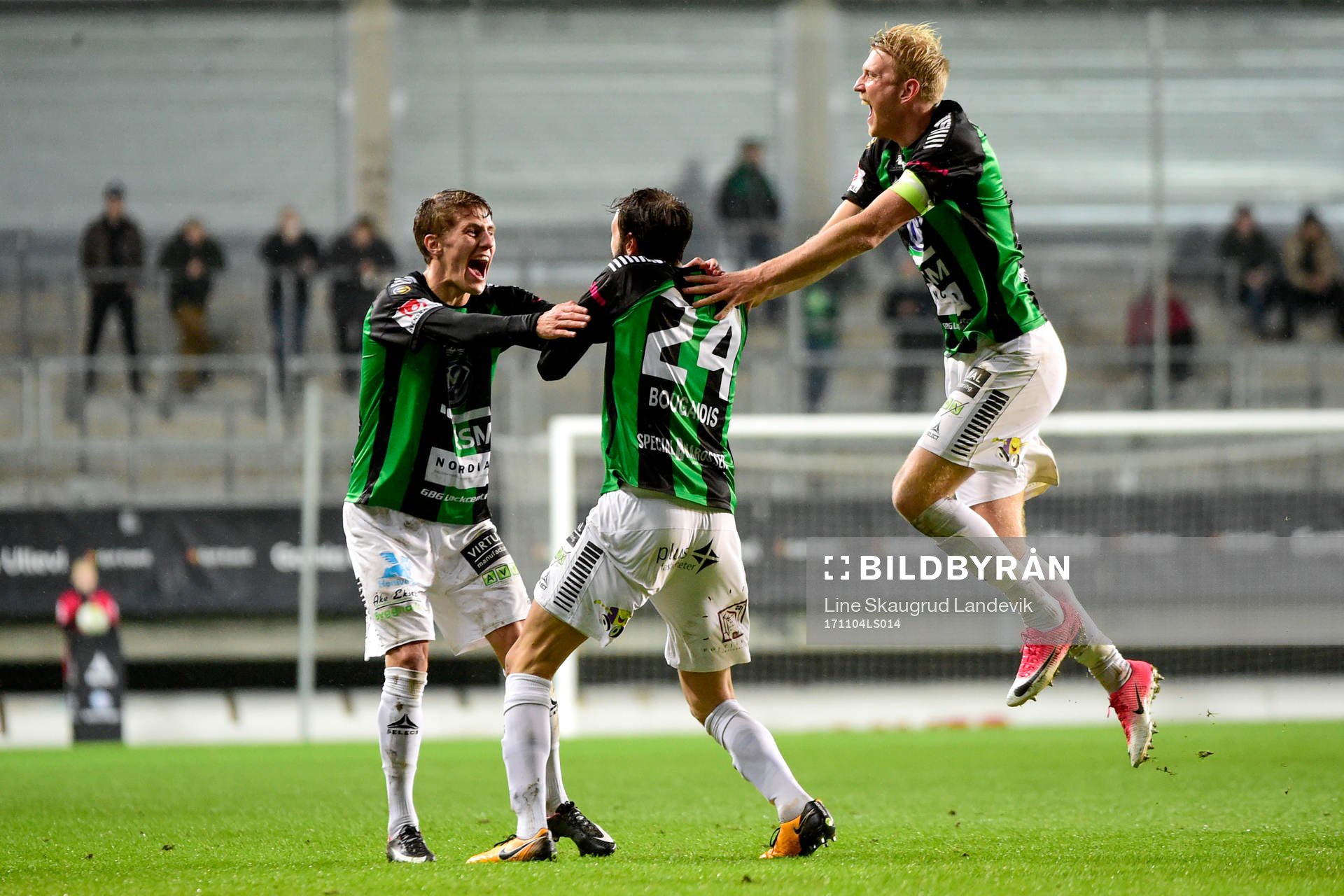 GAIS Mavrudis Bougaidis jublar med Carl Nyström