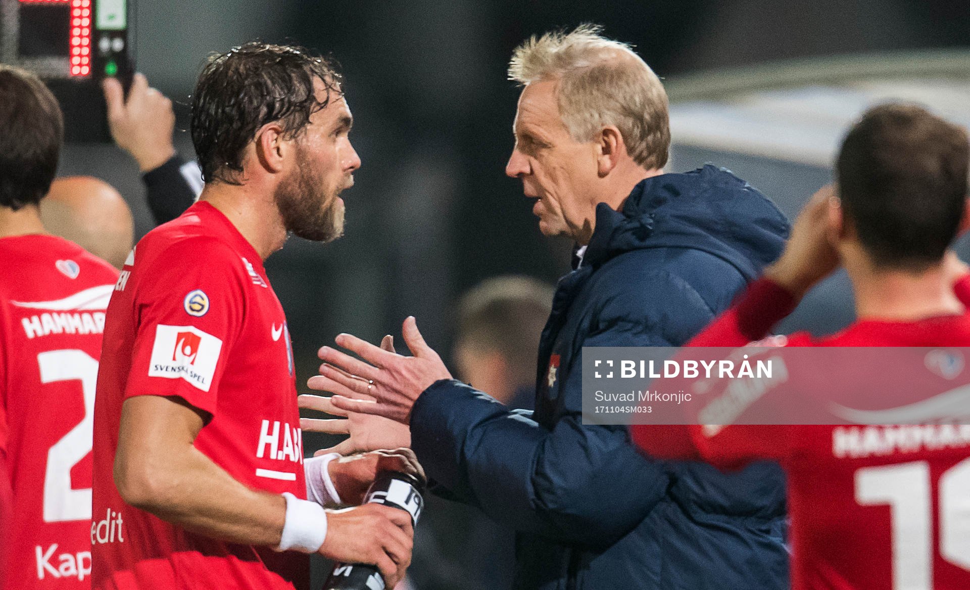 Örgrytes tränare Sören Börjesson och Johan Elmander