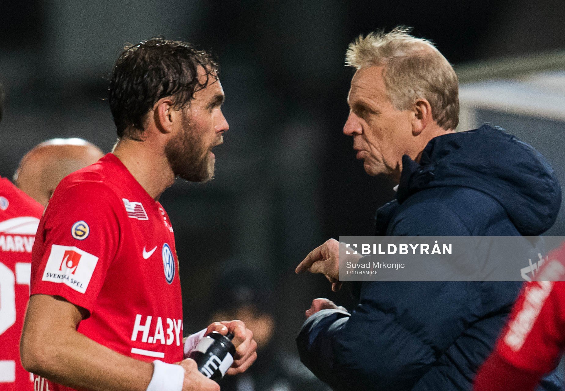 Örgrytes Johan Elmander och tränare Sören Börjesson