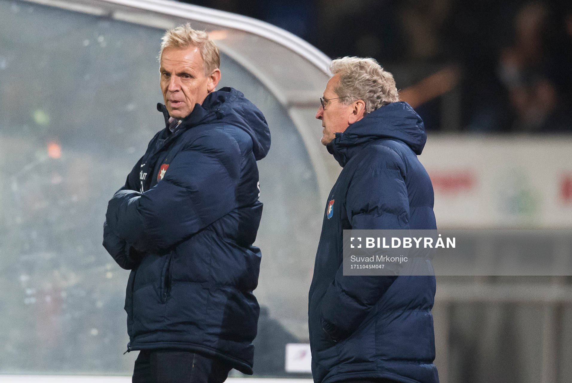 Örgrytes tränare Sören Börjesson och Erik Hamren deppar