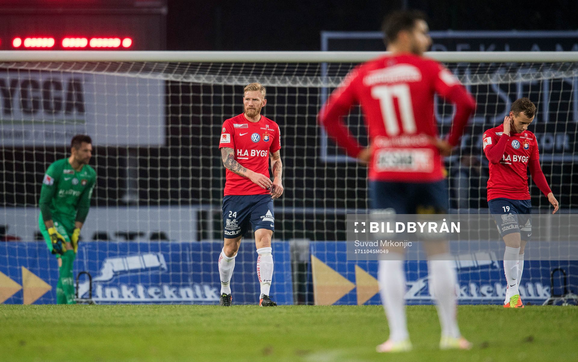 Örgrytes målvakt Stojan Lukic, Fredrik Björck, Rasmus