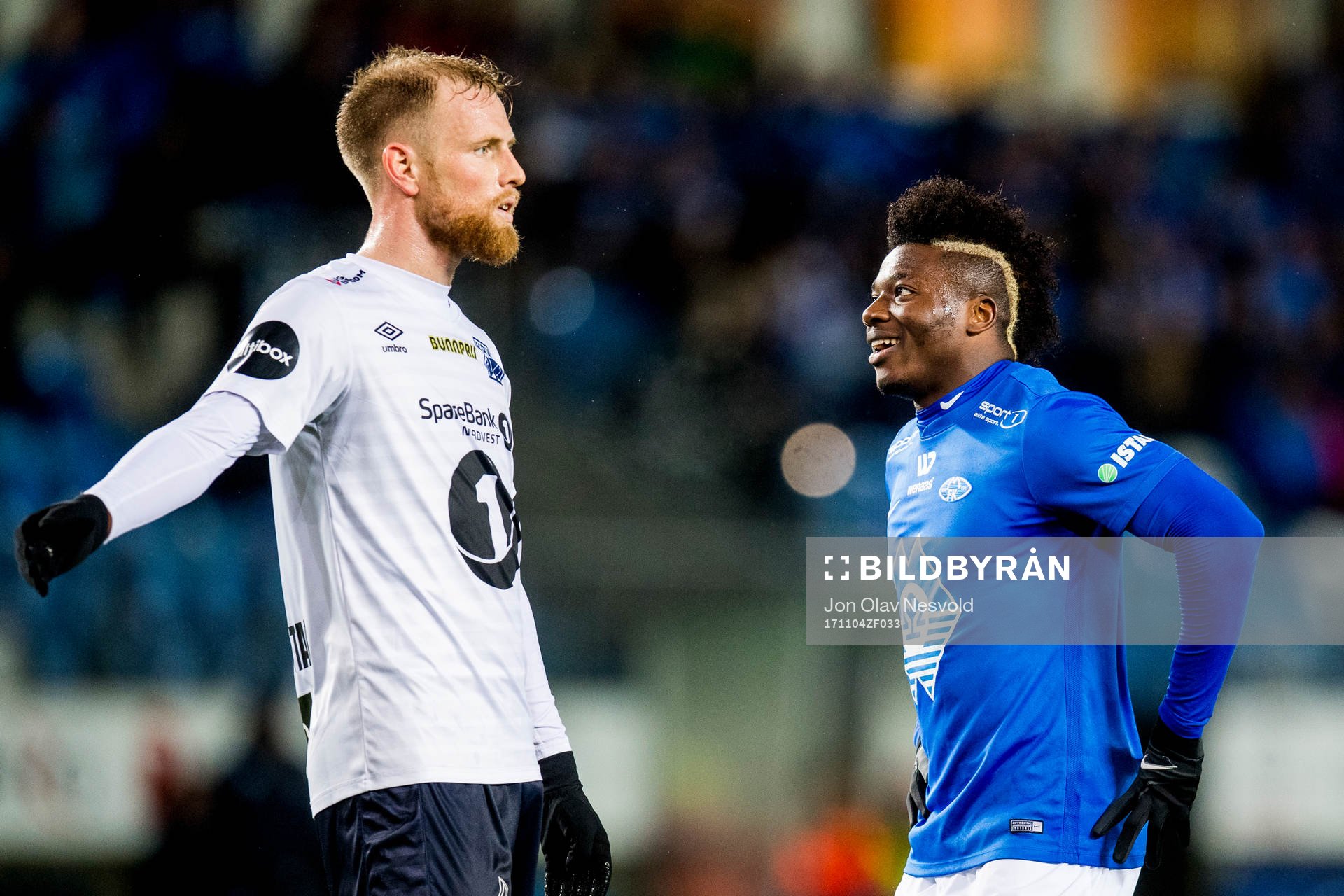 Dan Peter Ulvestad of Kristiansund and Thomas Olivier Amang