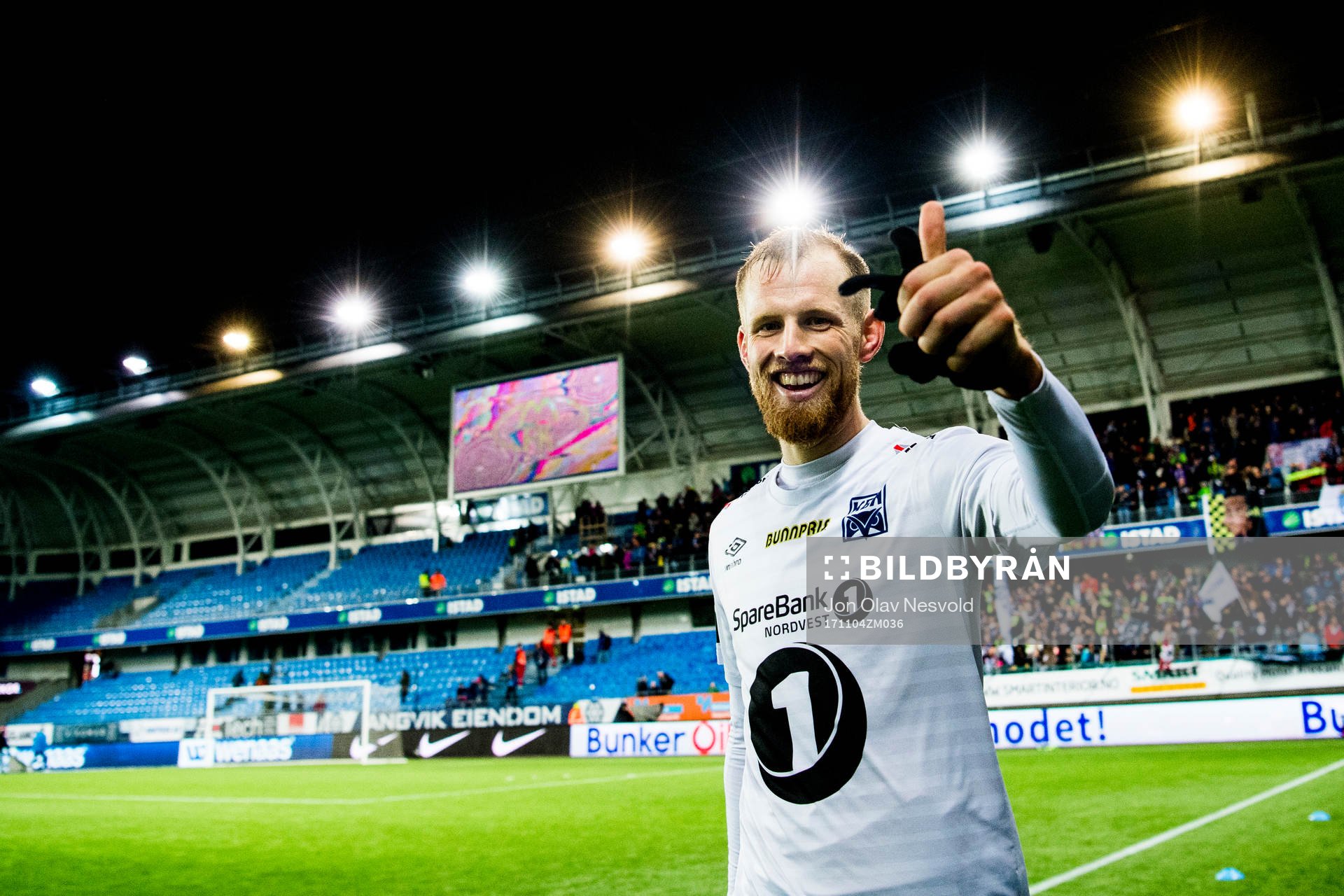 Dan Peter Ulvestad of Kristiansund celebrates