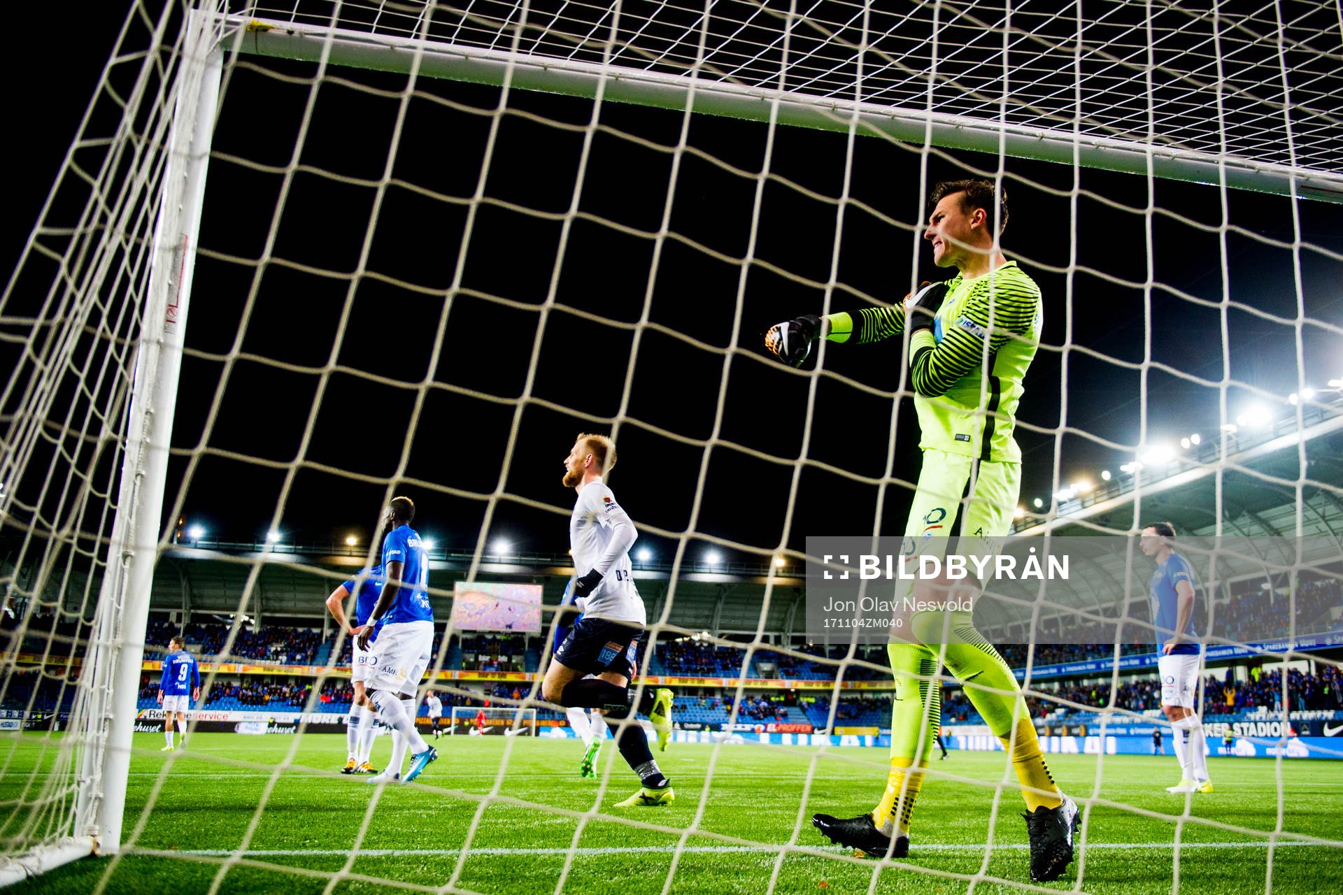 Goalkeeper Andreas Christopher Linde of Molde reacts