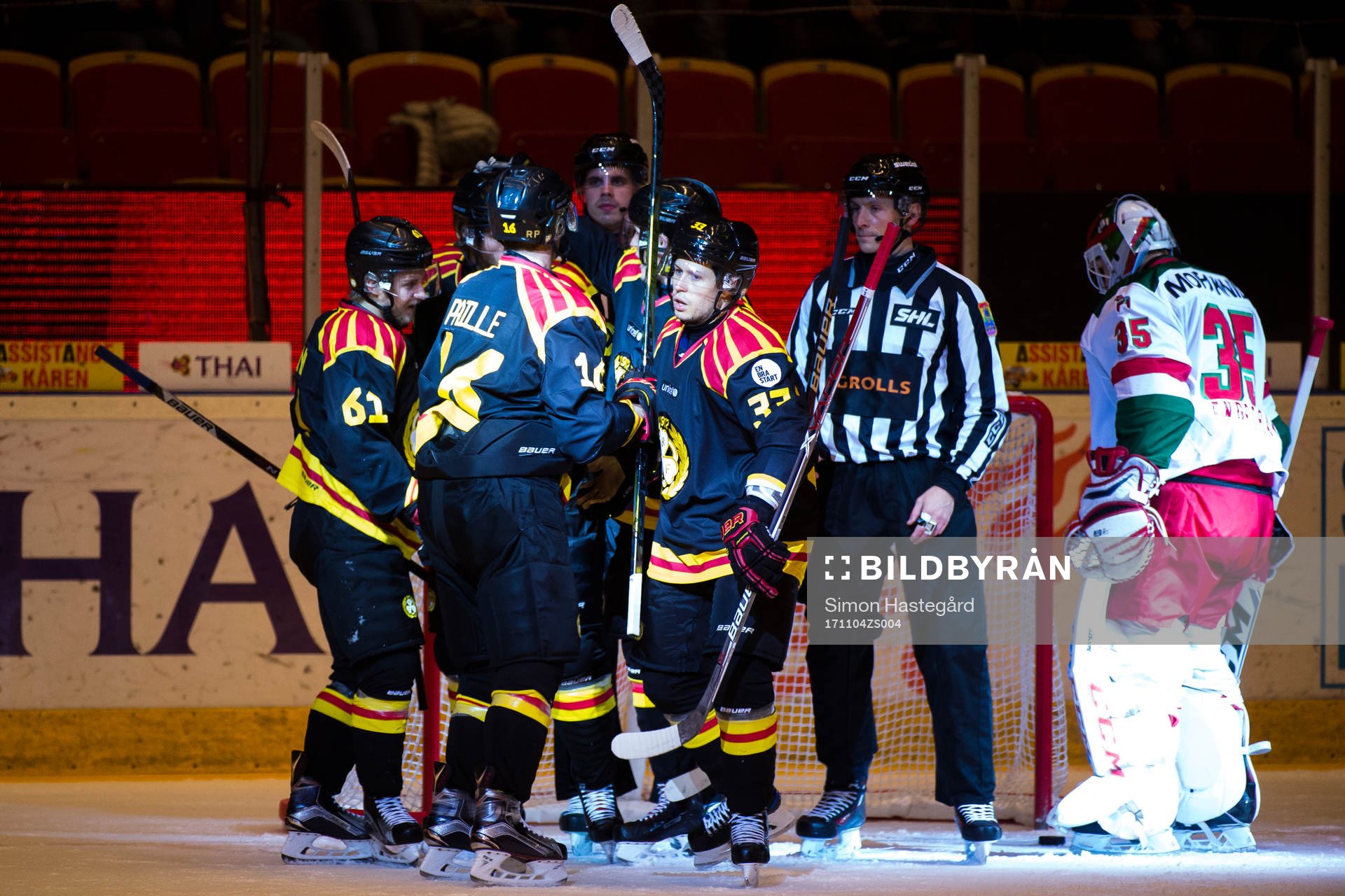 Brynäs Elias Fälth jublar