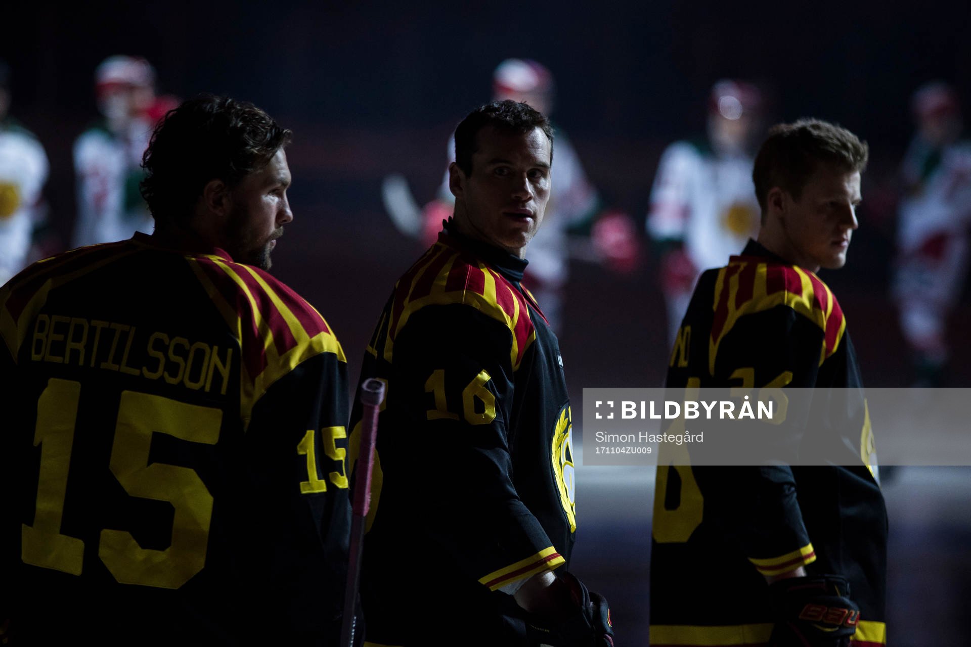 Brynäs Simon Bertilsson , Daniel Paille och Linus Ölund