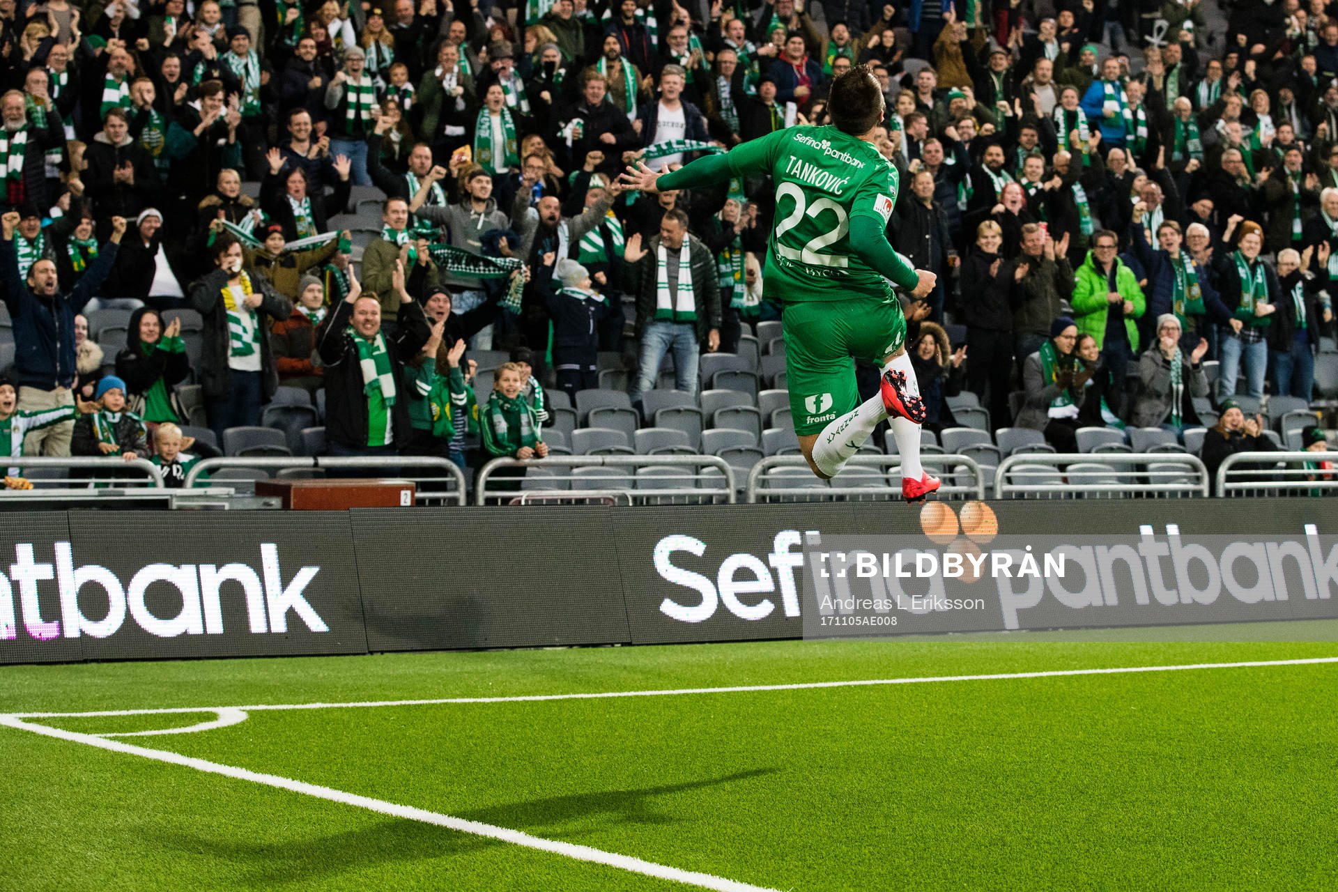 Hammarbys Muamer Tankovic jublar