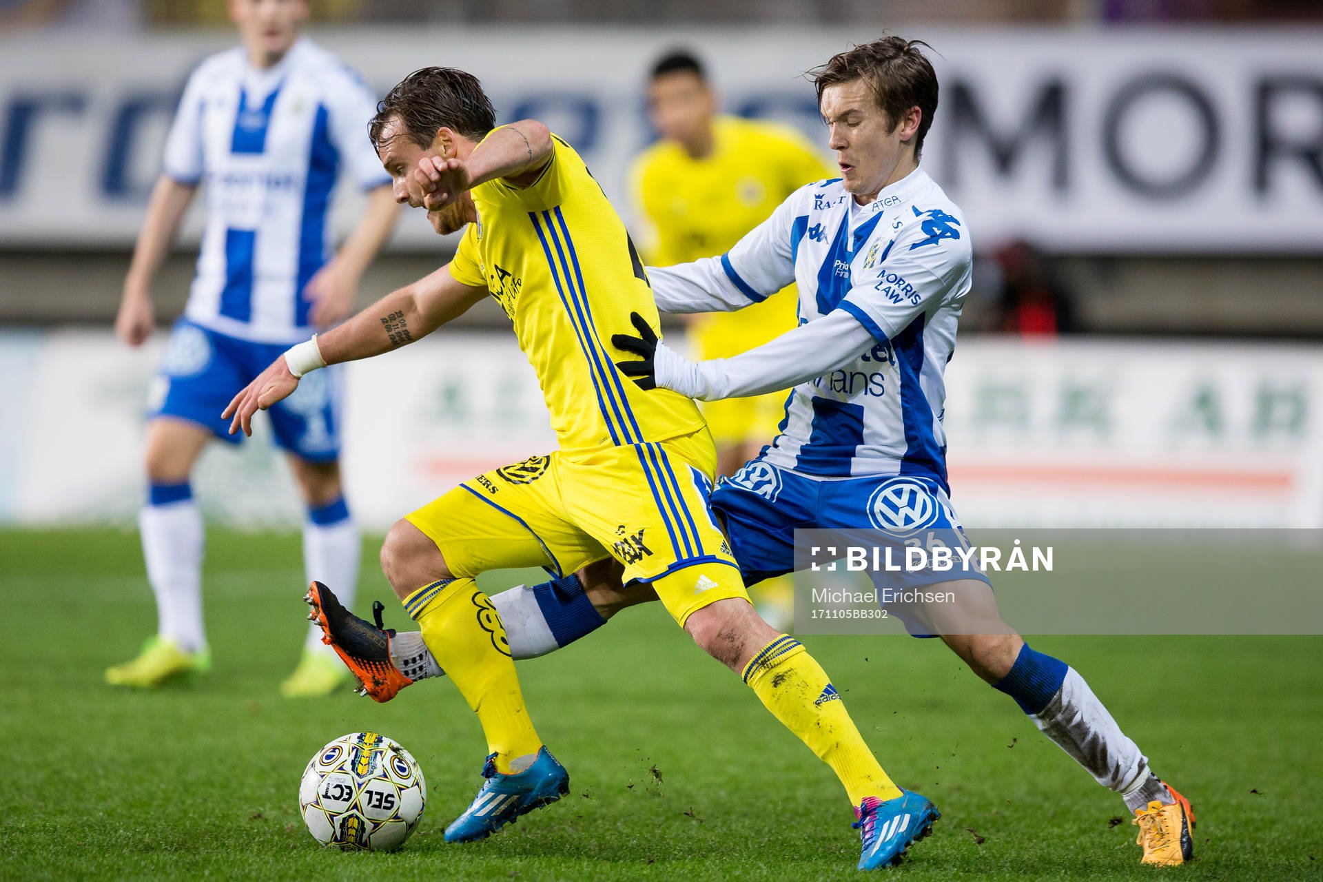 Sundsvalls Eric Larsson och IFK Göteborgs Patrik Karlsson