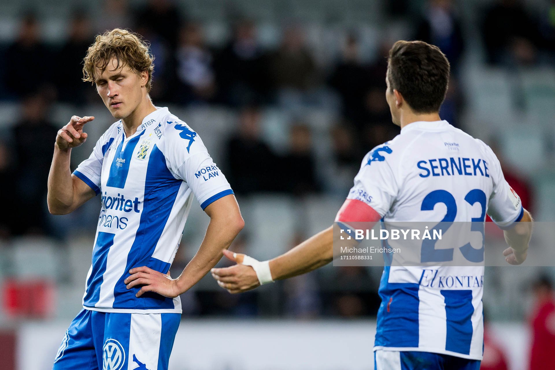 IFK Göteborgs Thomas Rogne och David Boo Wiklander deppar
