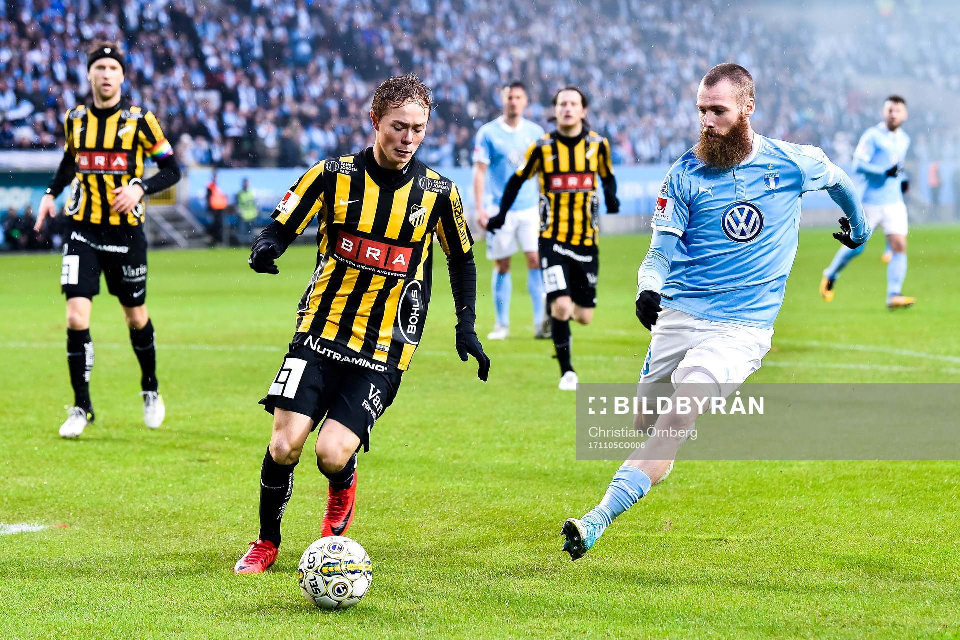 Häckens Joel Andersson och Malmö FFs Jo Inge Berget