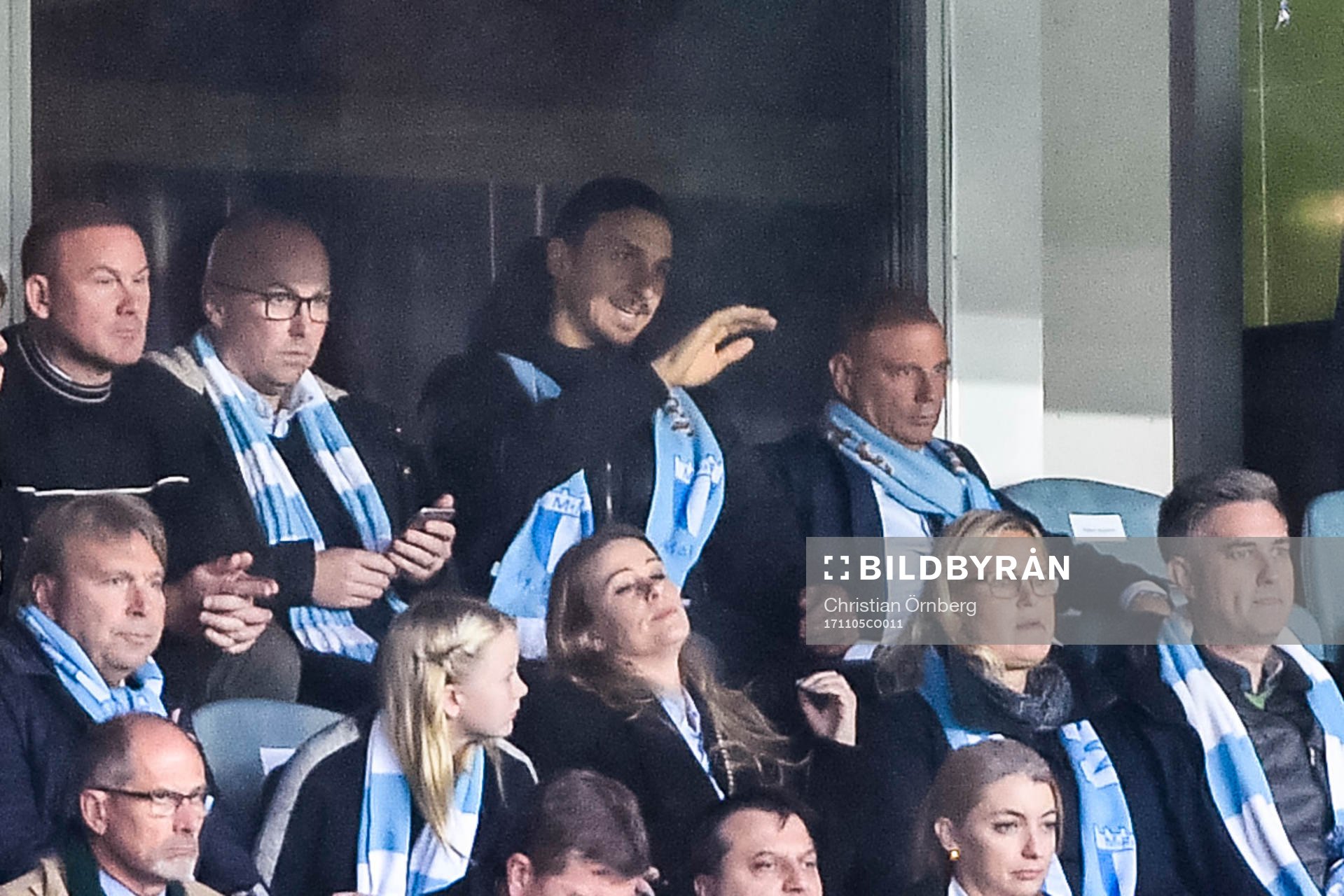 Zlatan Ibrahimovic på läktaren