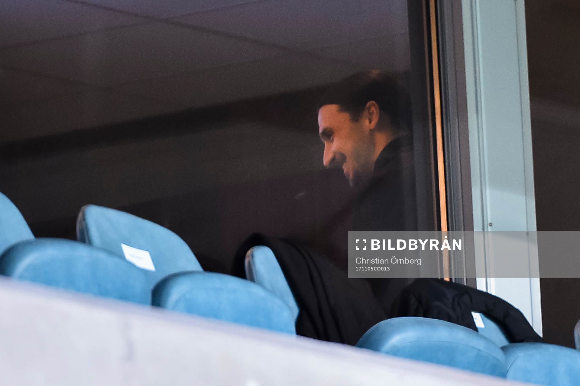 Zlatan Ibrahimovic på läktaren