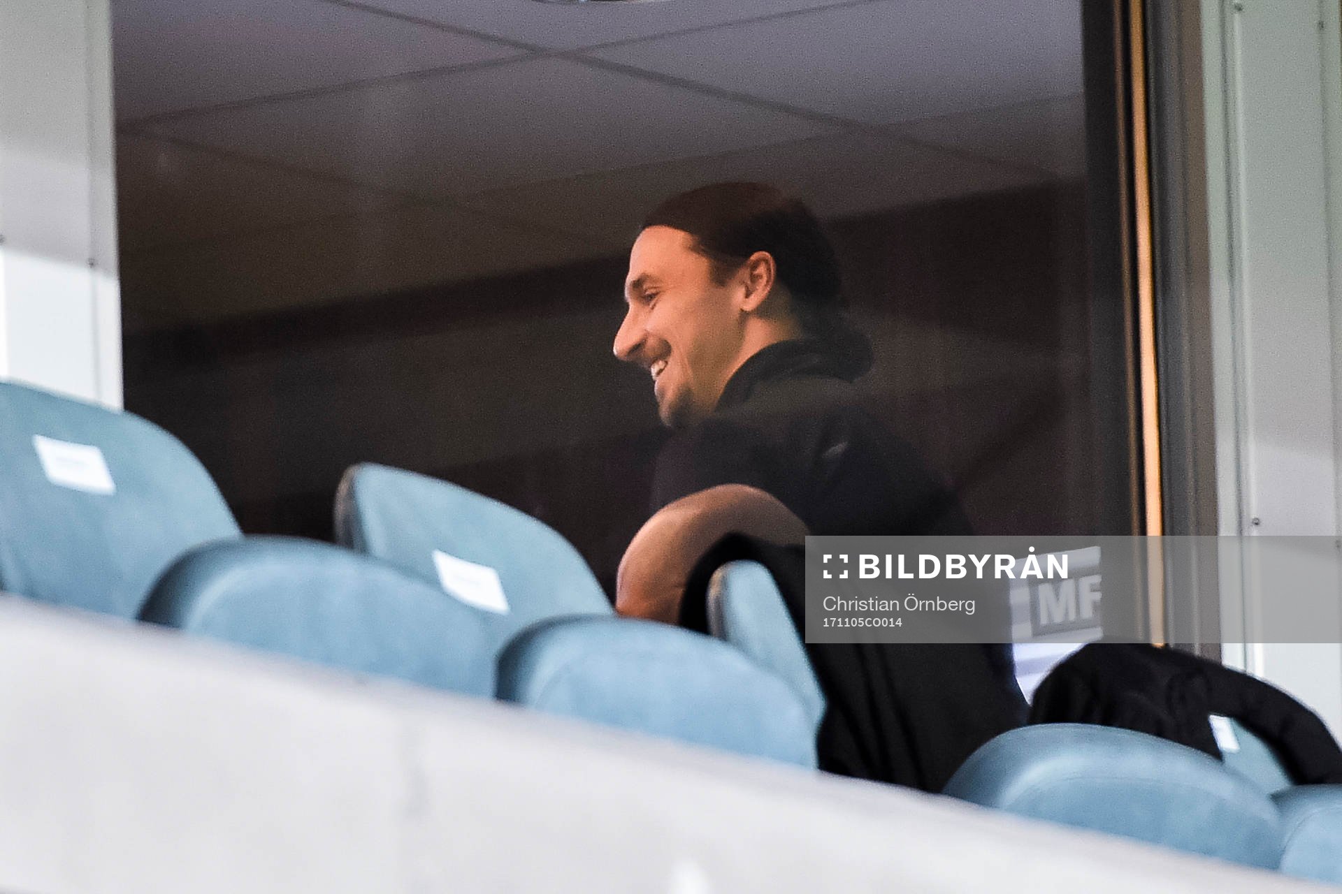 Zlatan Ibrahimovic på läktaren