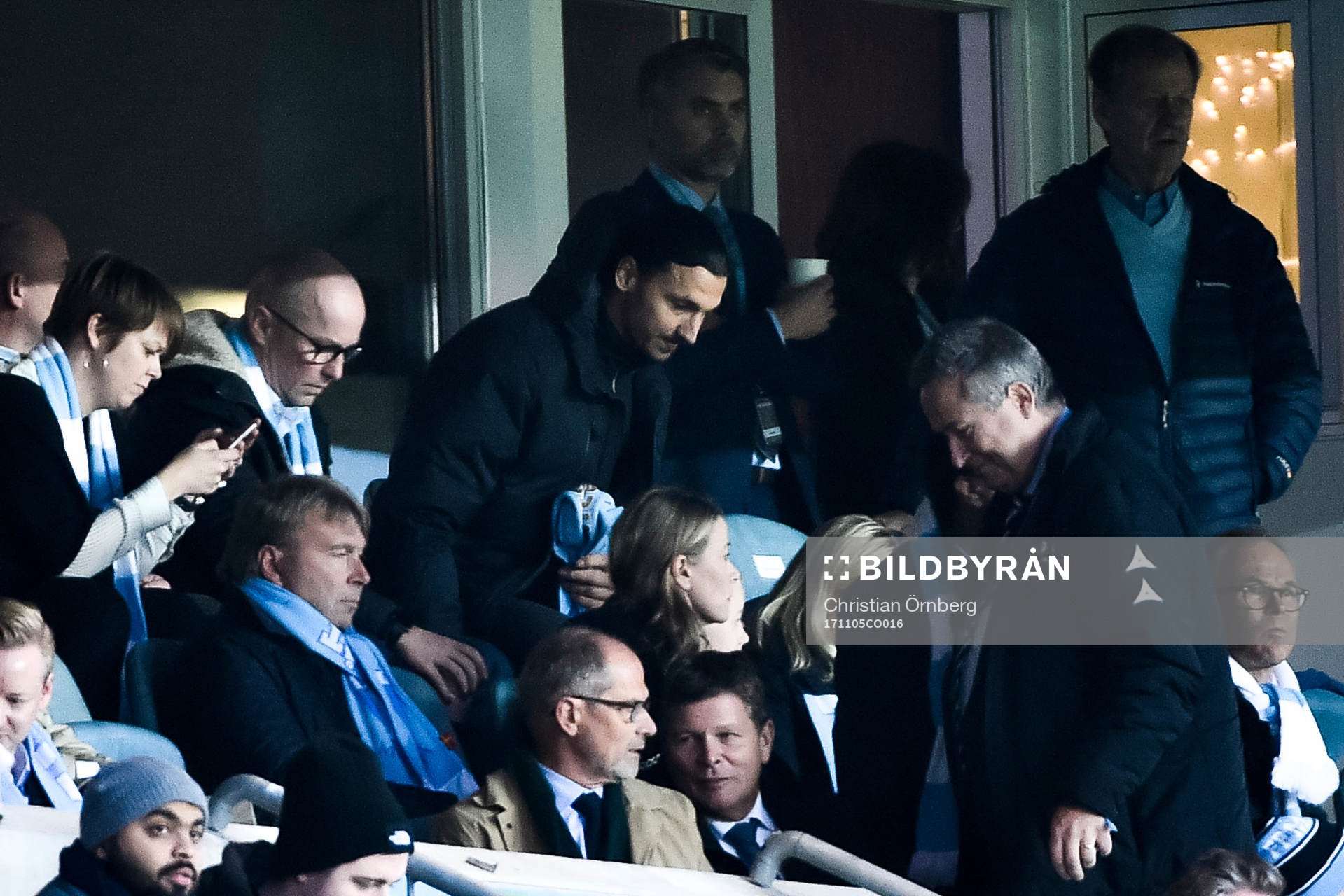 Zlatan Ibrahimovic på läktaren