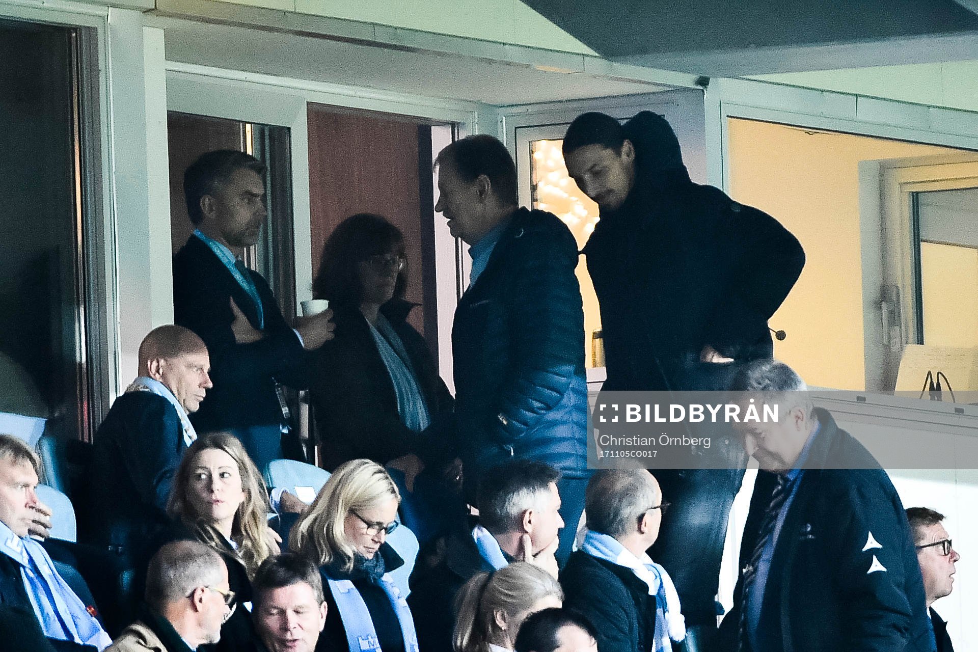Zlatan Ibrahimovic på läktaren