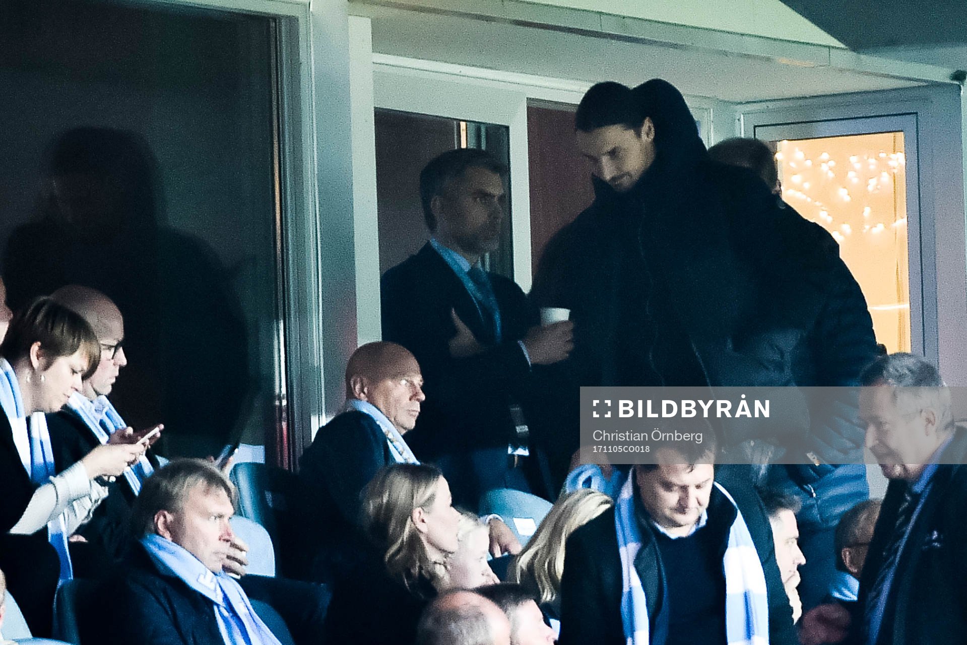 Zlatan Ibrahimovic på läktaren