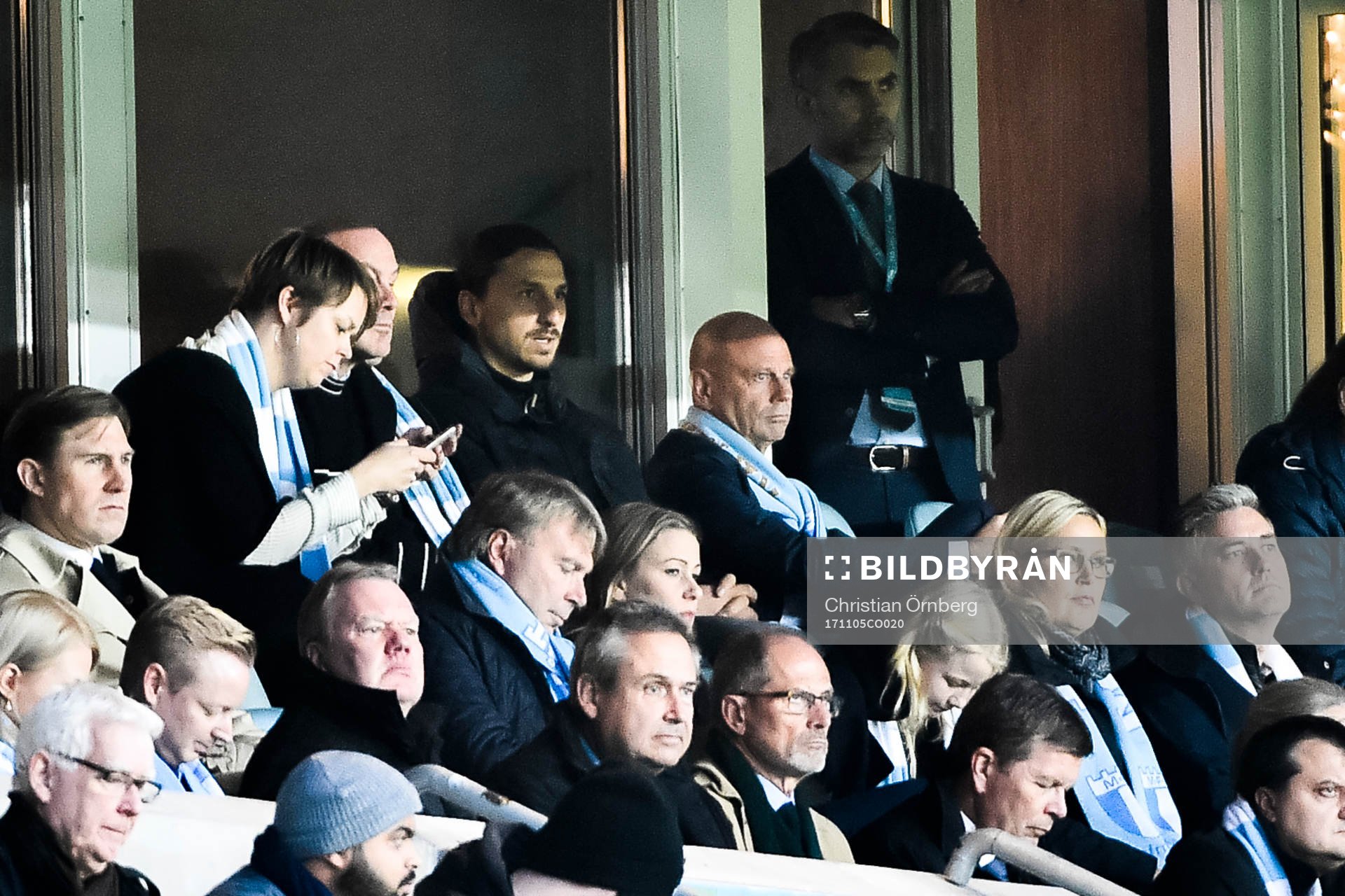 Zlatan Ibrahimovic på läktaren