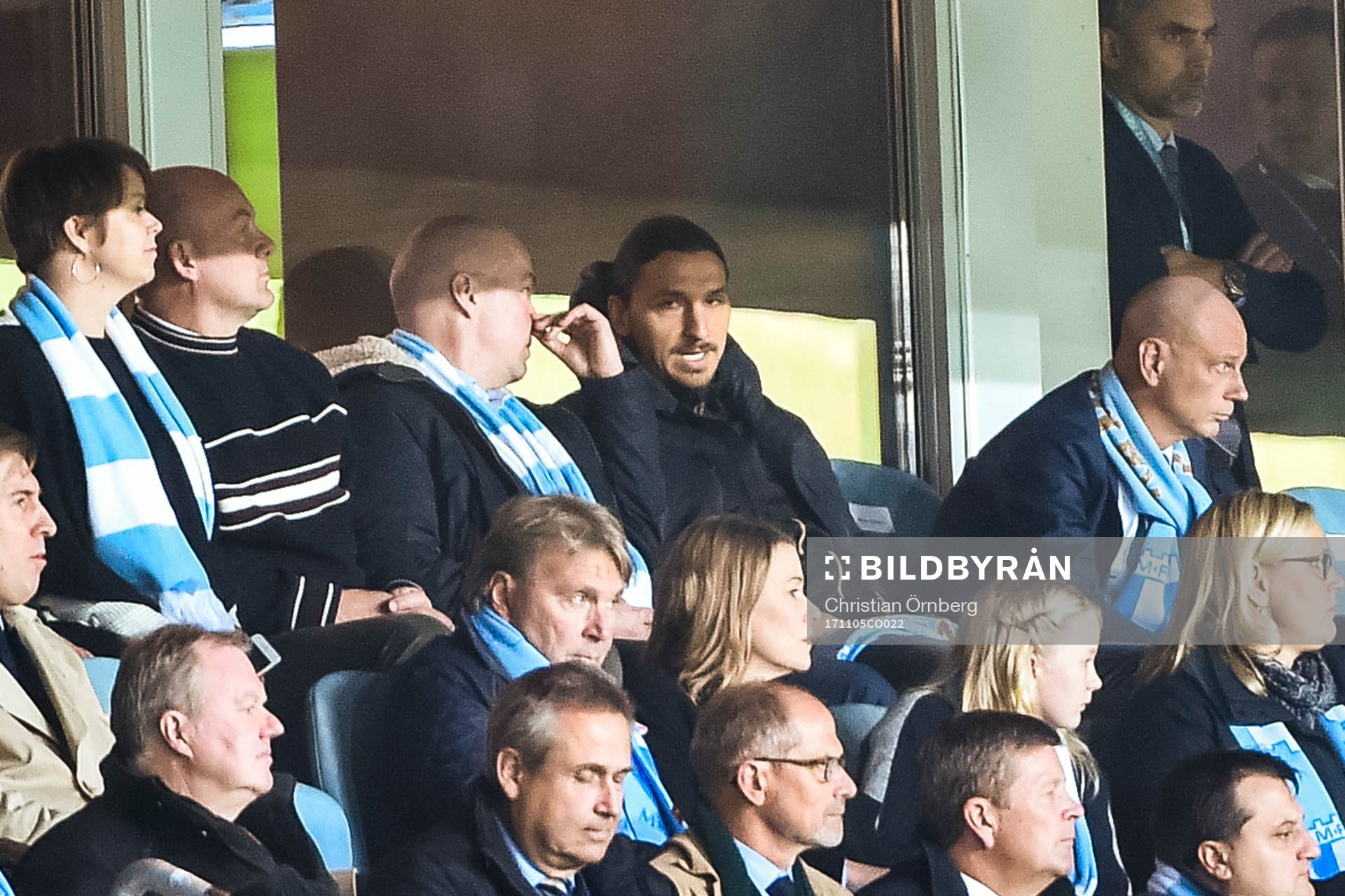 Zlatan Ibrahimovic på läktaren
