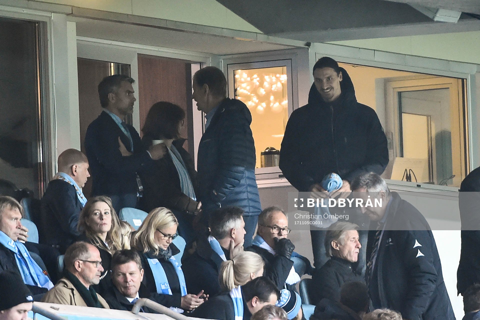 Zlatan Ibrahimovic på läktaren
