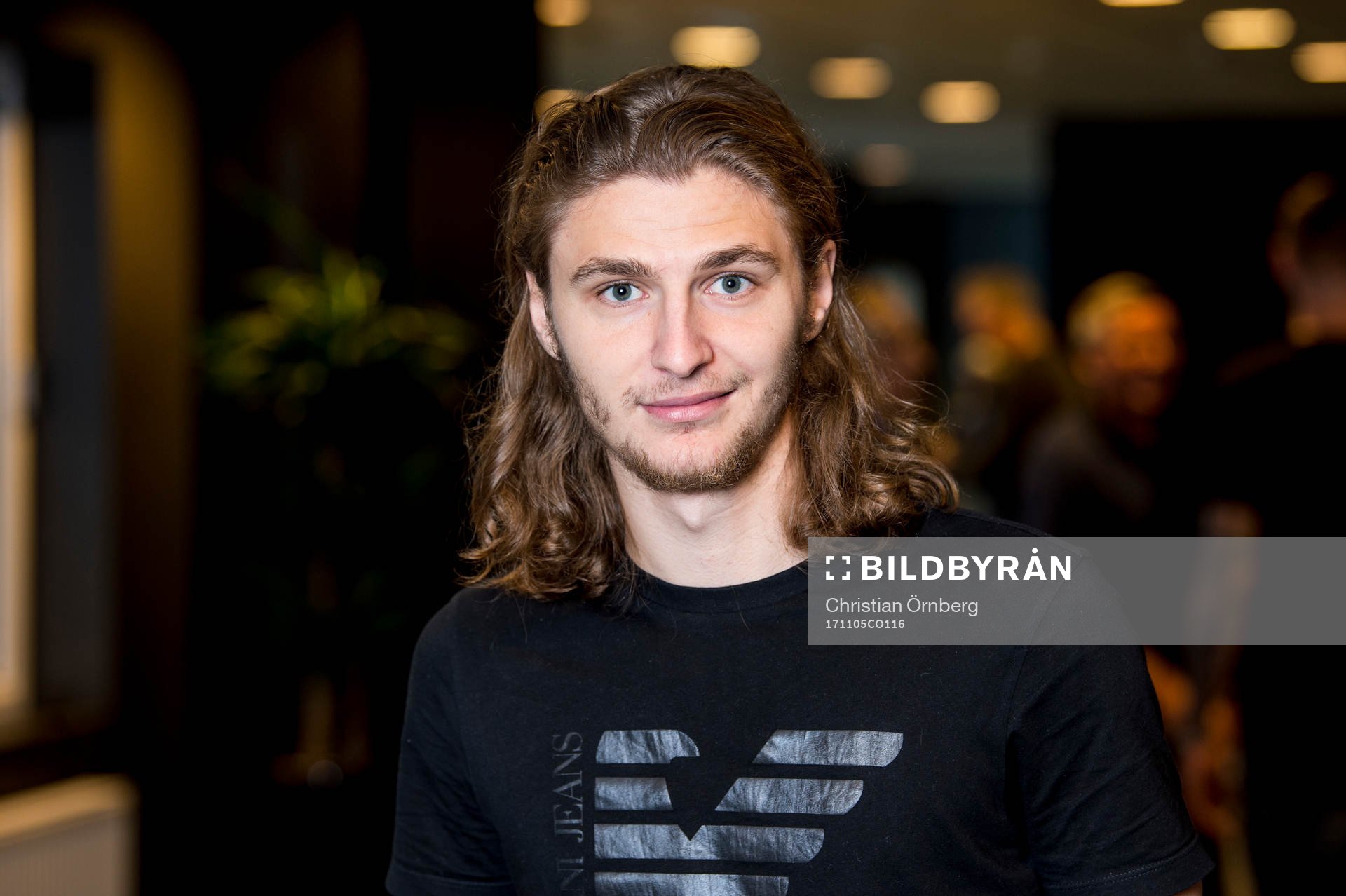 Pawel Cibicki på plats i MFF museet innan fotbollsmatchen