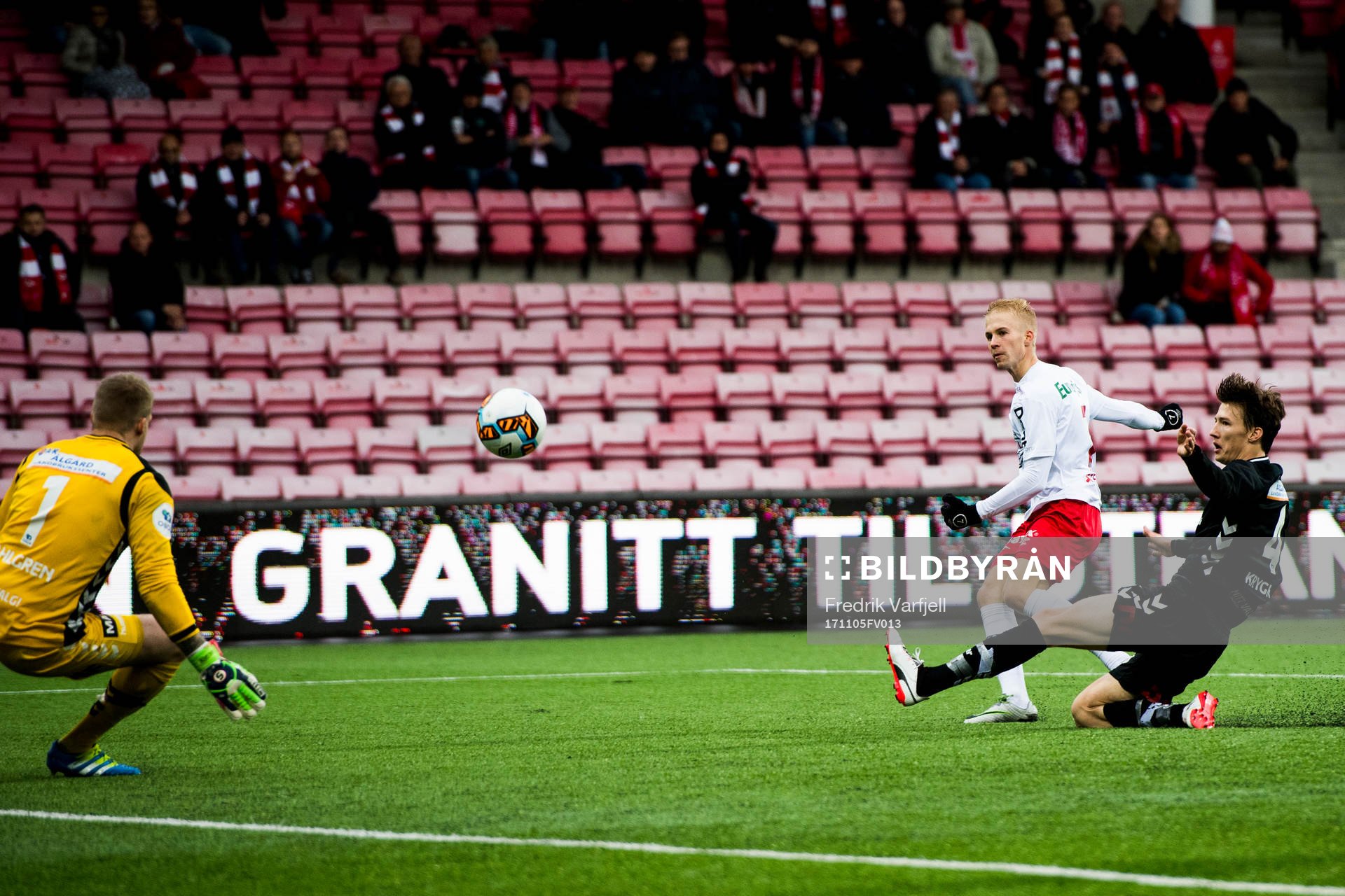 Joona Veteli of Fredrikstad scores 3-0