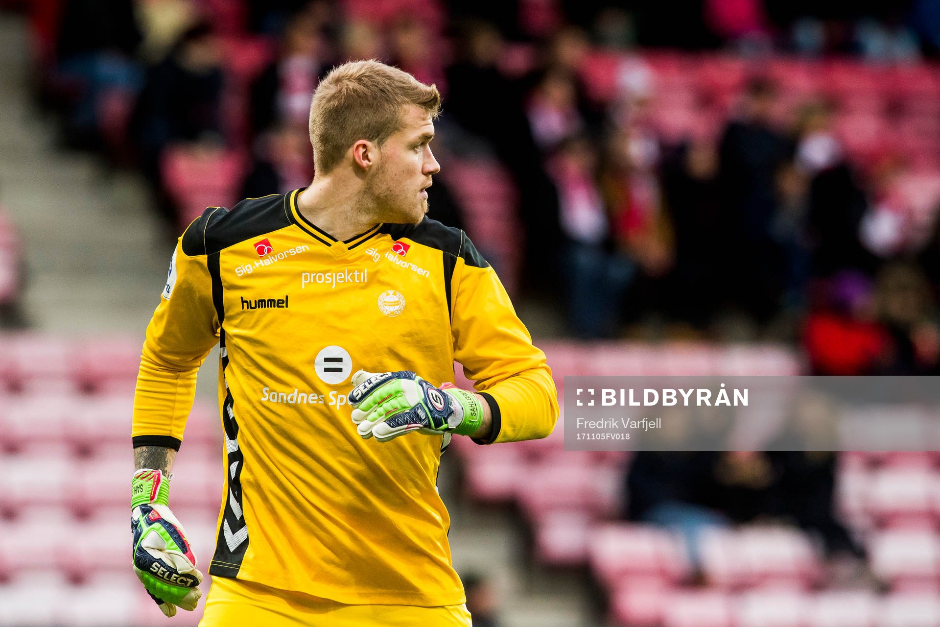 Goalkeeper Saku-Pekka Sahlgren of Sandnes Ulf