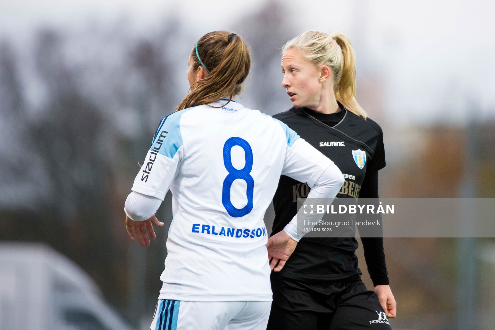 Djurgårdens Michelle Wörner och Göteborgs Rebecka